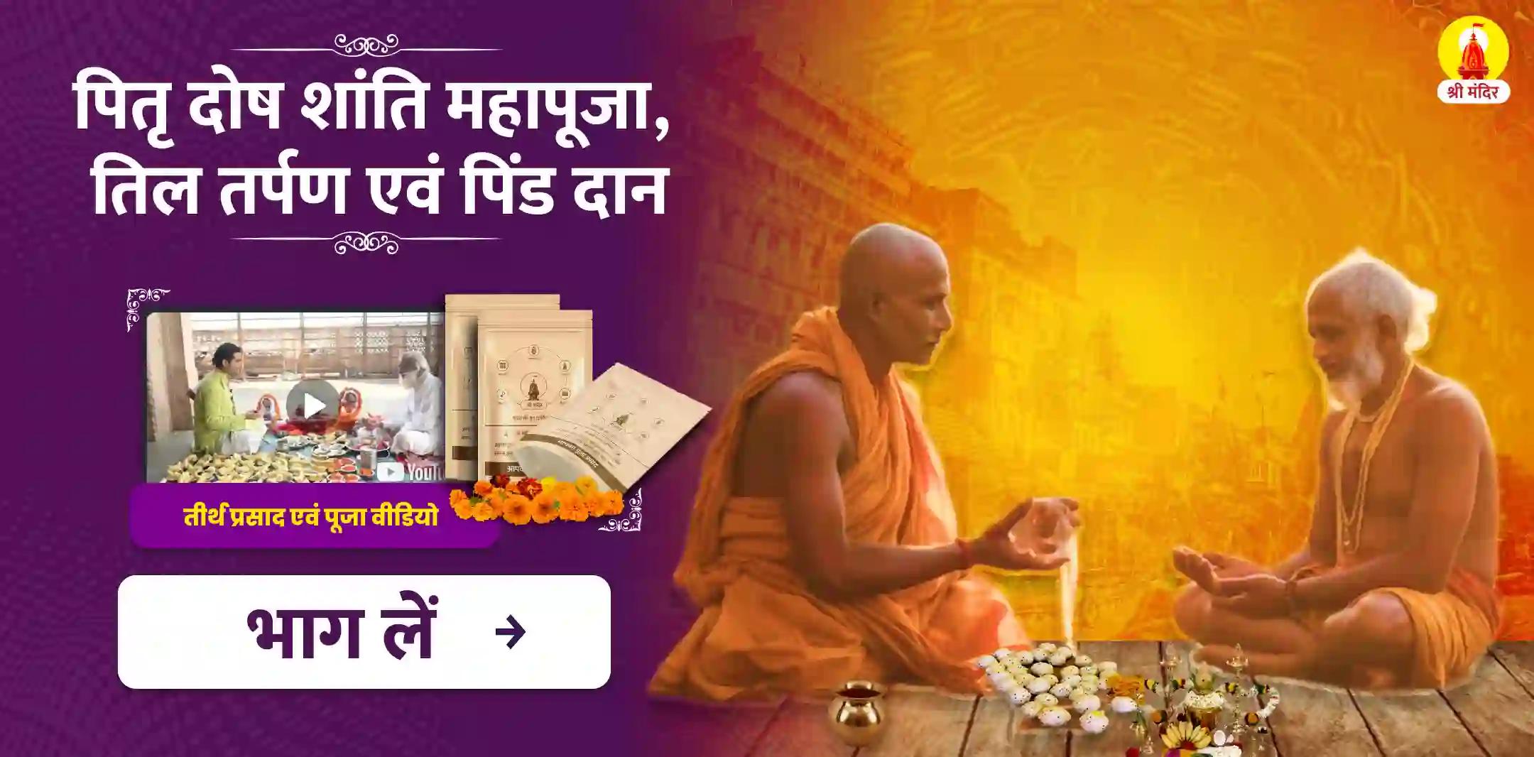 मार्गशीर्ष कृष्ण अमावस्या विशेष पितृ दोष शांति महापूजा, तिल तर्पण एवं पिंड दान
