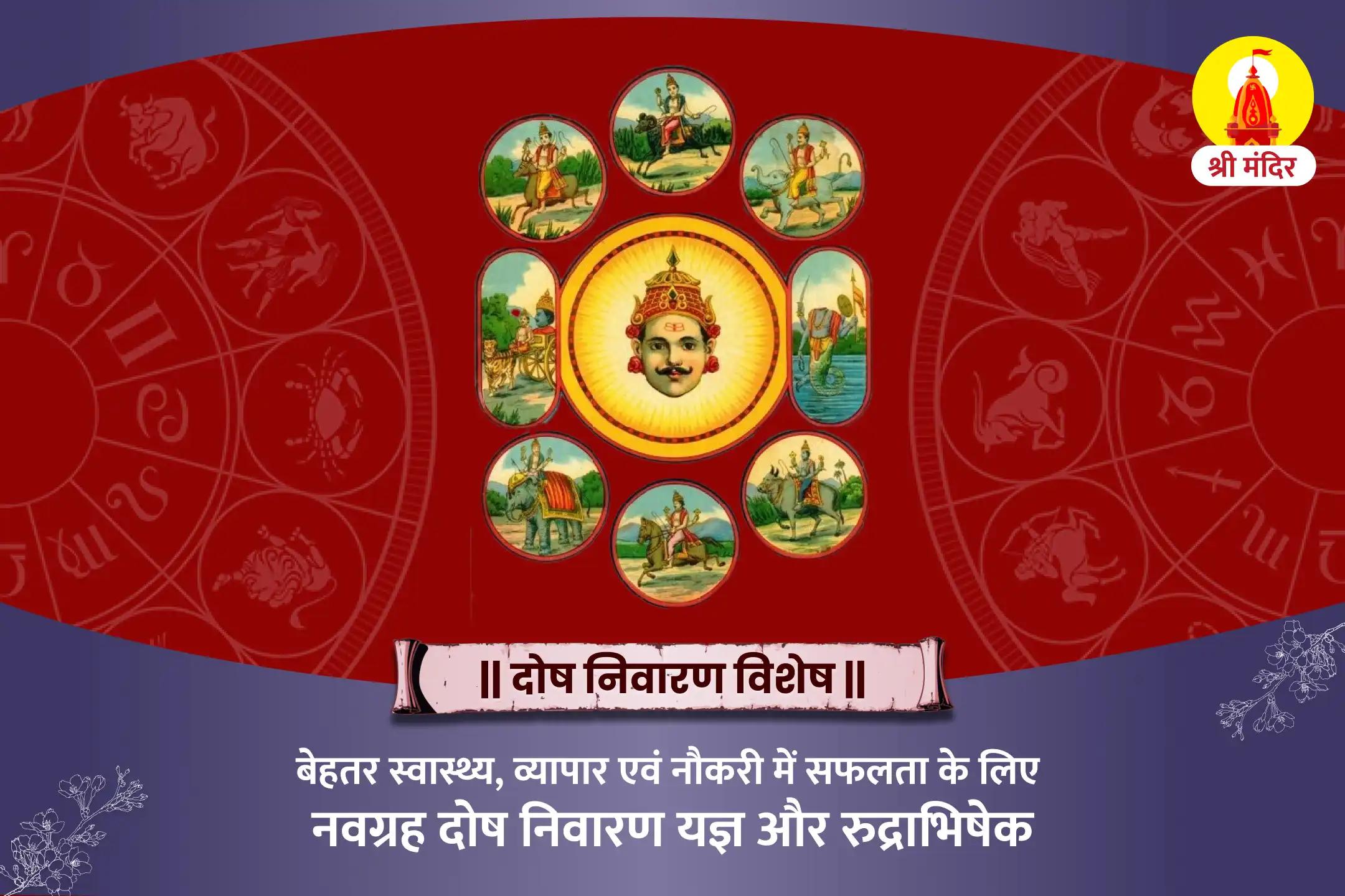 बेहतर स्वास्थ्य, व्यापार एवं नौकरी में सफलता के लिए नवग्रह दोष निवारण यज्ञ और रुद्राभिषेक 