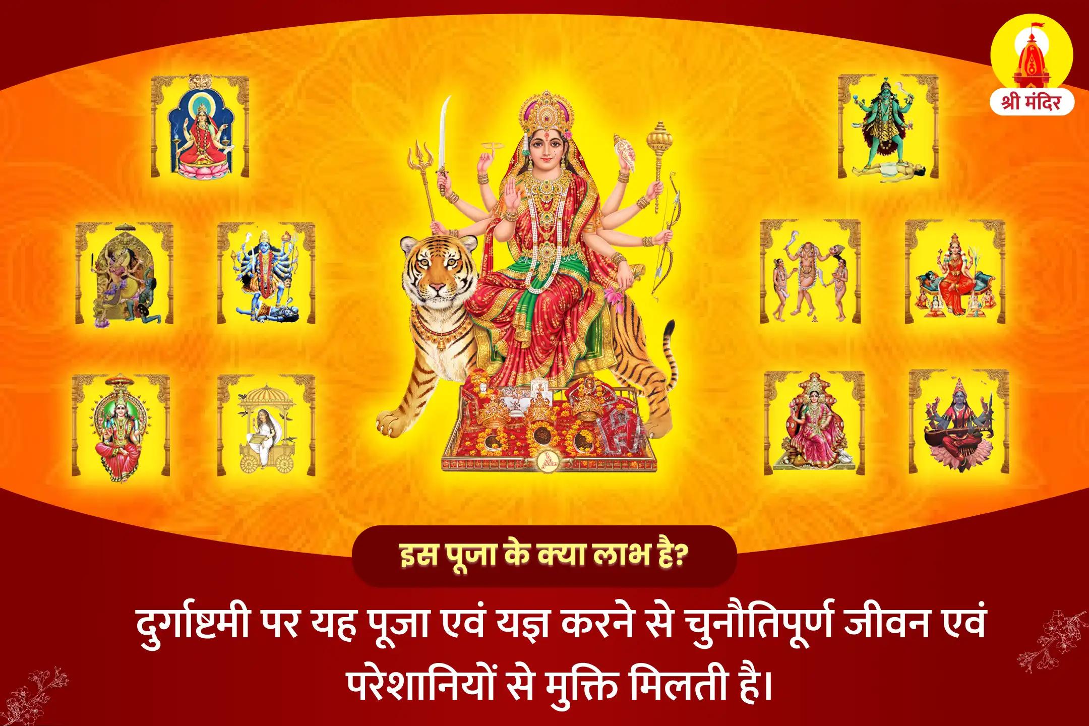 चुनौतिपूर्ण जीवन एवं परेशानियों से मुक्ति के लिए दुर्गाष्टमी विशेष दस महाविद्या पूजा एवं मां कामाख्या यज्ञ