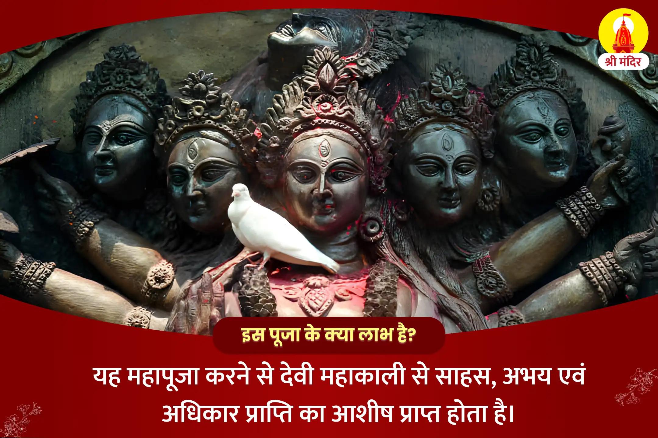 साहस, अभय एवं अधिकार प्राप्ति के लिए दुर्गाष्टमी विशेष महाकाली तंत्र युक्त महापूजा  