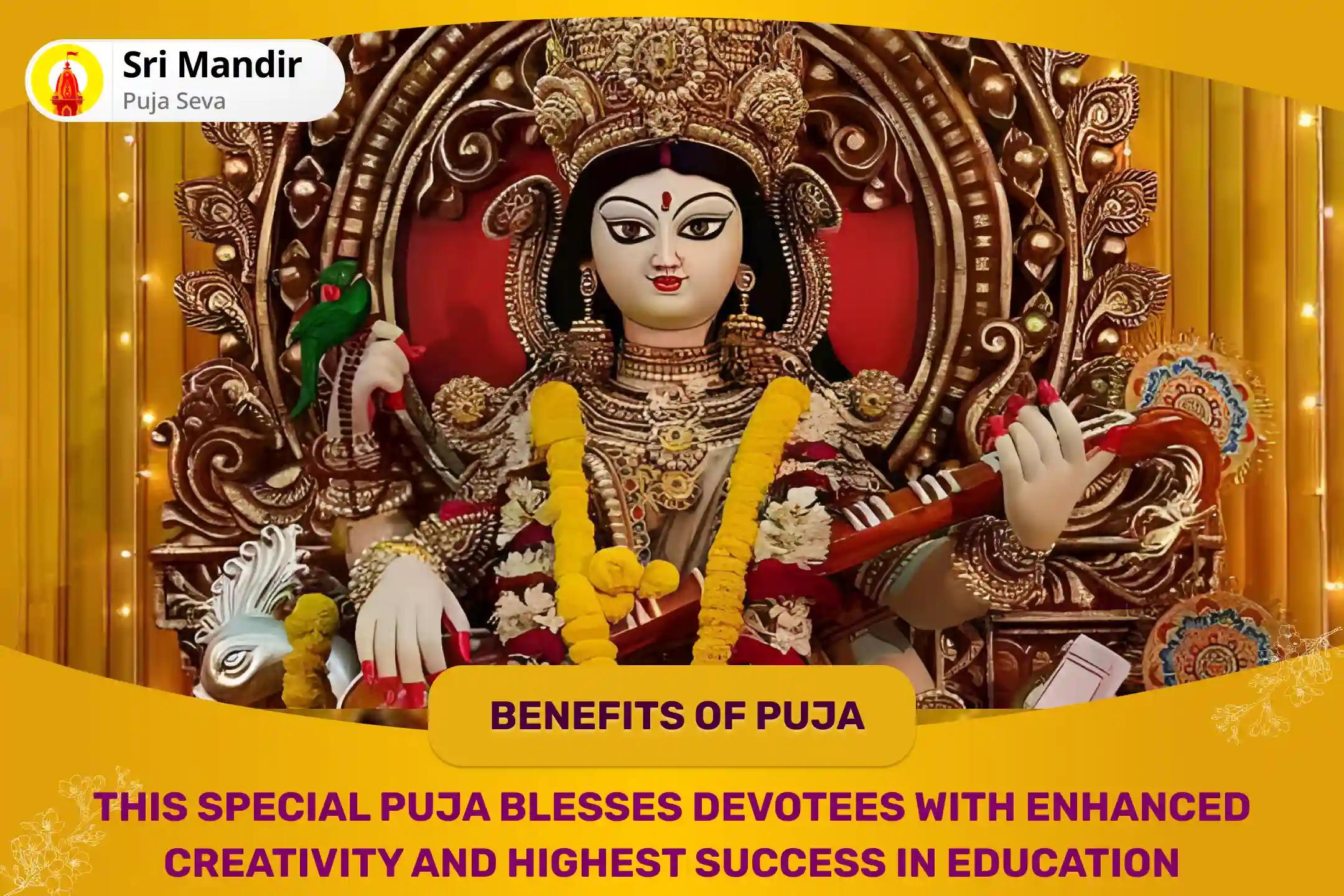 Shukla Panchami Special Saraswati Stotra Path and 108 Buddhi Vriddhi Mantra Jaap for Enhancing Creativity and Success in Education