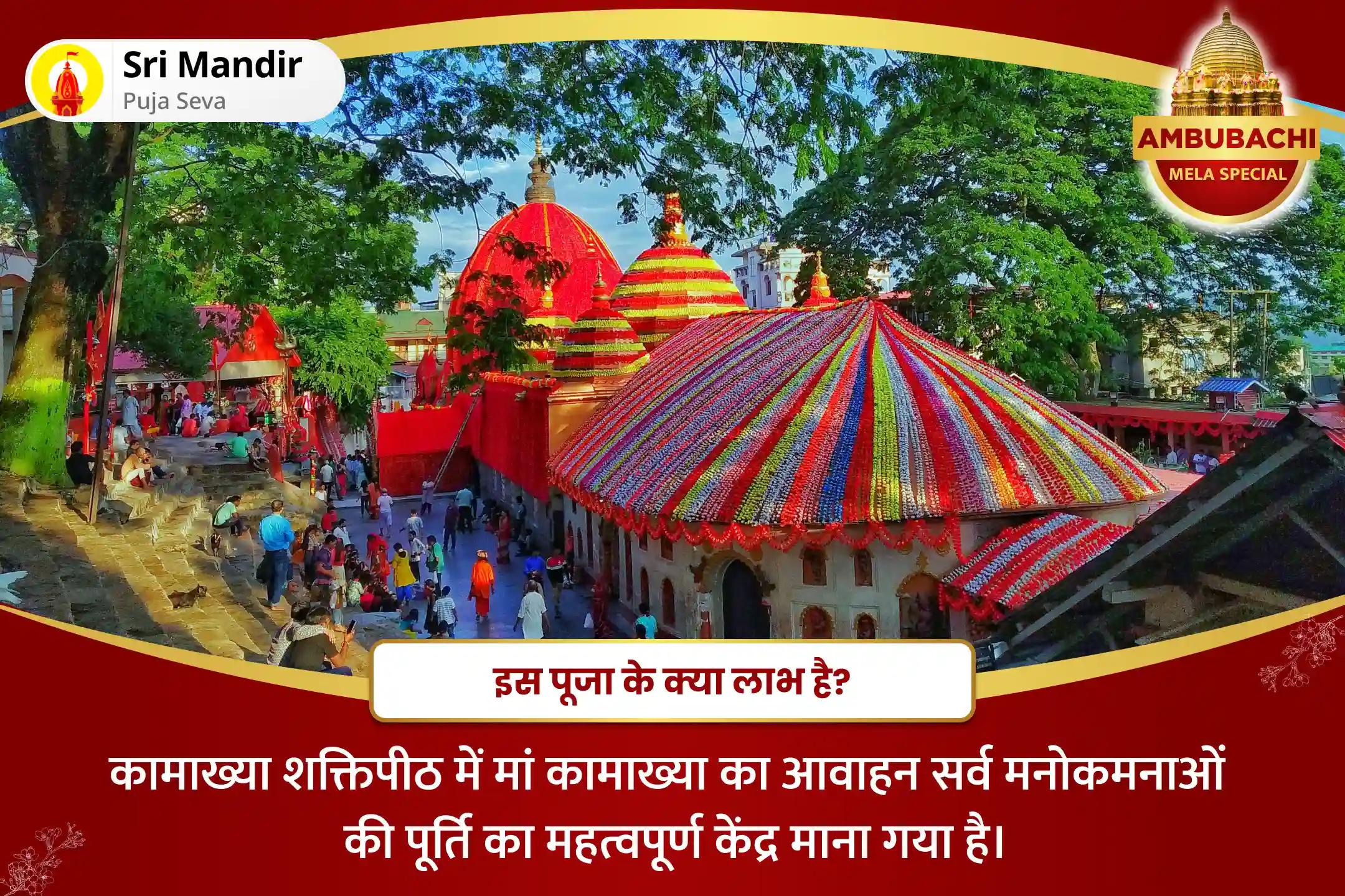 सर्व मनोकामना पूर्ति के लिए अंबुबाची मेला शुभारंभ विशेष शक्तिपीठ मां कामाख्या तंत्र महायज्ञ