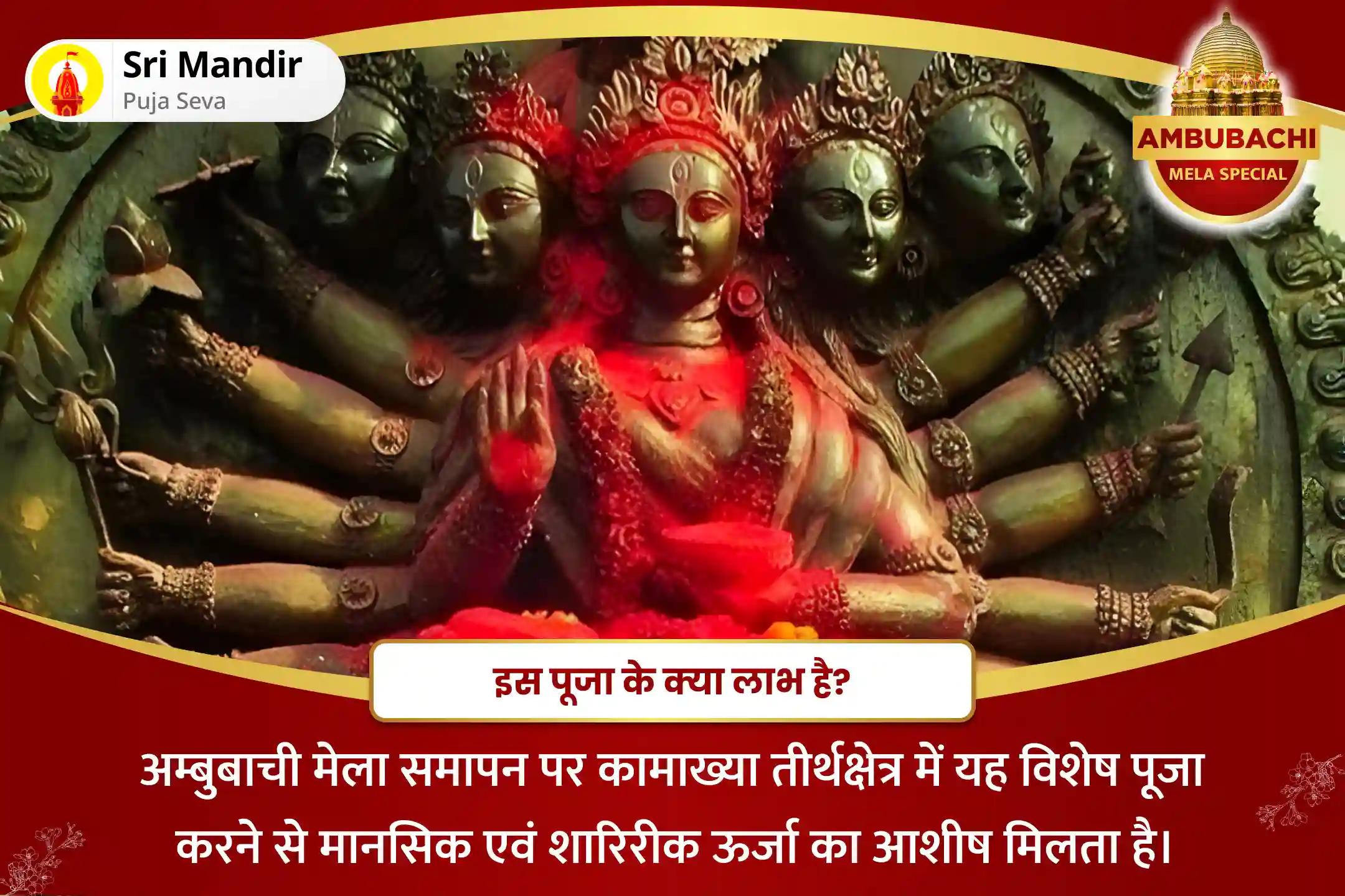 मानसिक एवं शारीरिक उर्जा के लिए भव्य अम्बुबाची मेला समापन विशेष दस महाविद्या पूजा एवं मां कामाख्या तंत्र युक्त महायज्ञ 