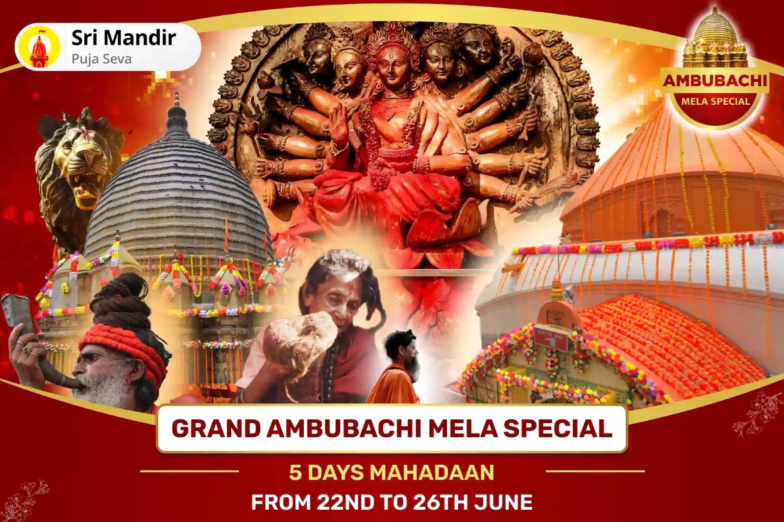 Grand Ambubachi Mela Special Shaktipeeth Maa Kamakhya Tantra Peeth Kshetra Sadhu Bhojan and Vastra Daan for Getting Blessings from Maa Kamakhya during Ambubachi 