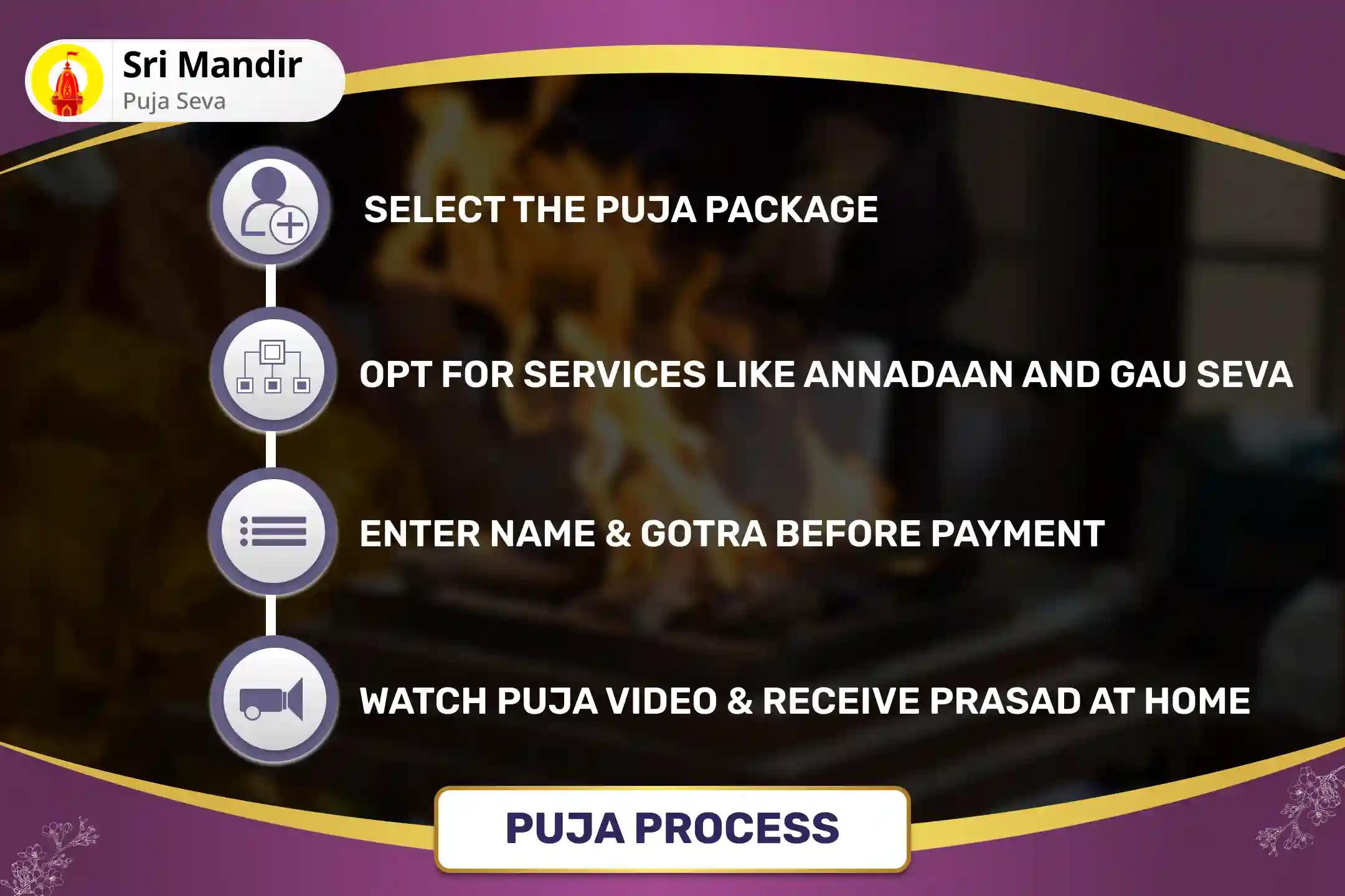 Nakshatra of Rahu Jyotirlinga Special Rahu Chandra Grahan Dosh Nivaran Puja - 18,000 Rahu Mool Mantra Jaap and 10,000 Chandrama Mool Mantra Jaap For Overcoming Anxiety, Depression and Addiction