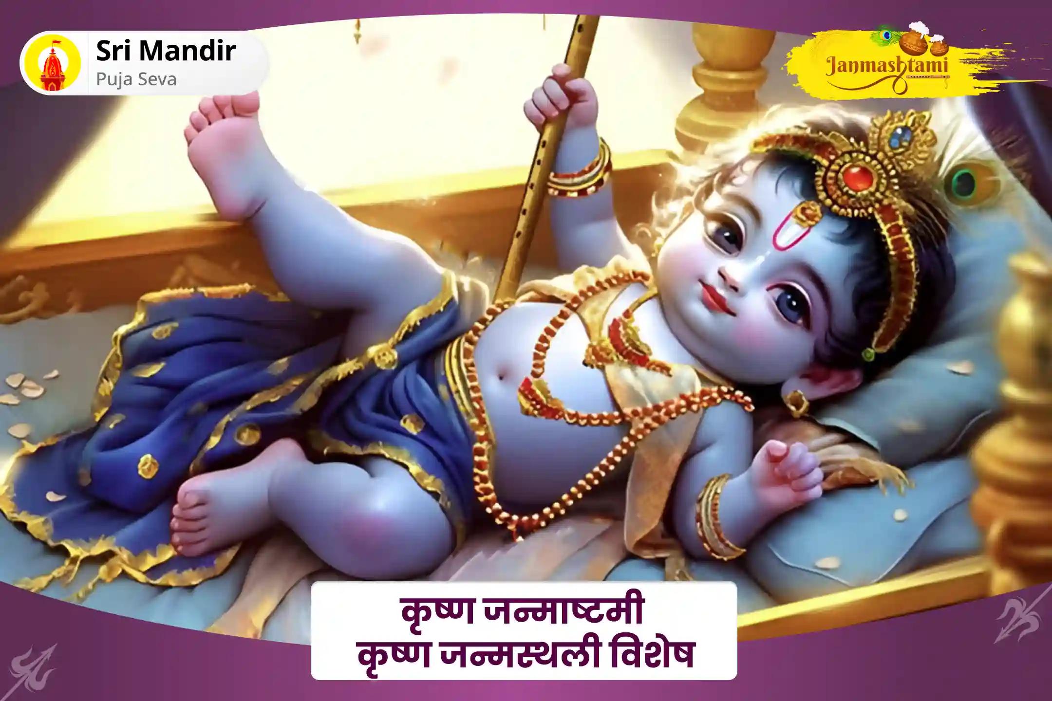 घर में दैवीय समृद्धि, प्रचुरता और धन को आकर्षित करने के लिए कृष्ण जन्माष्टमी कृष्ण जन्मस्थली विशेष  लड्डू गोपाल पंचामृत अभिषेक और झूलनोत्सव