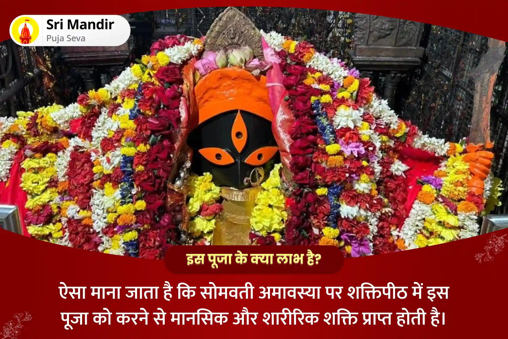 मानसिक और शारीरिक शक्ति के लिए सोमवती अमावस्या शक्तिपीठ विशेष 10 महाविद्या पूजा और 1008 लाल पुष्प हवन