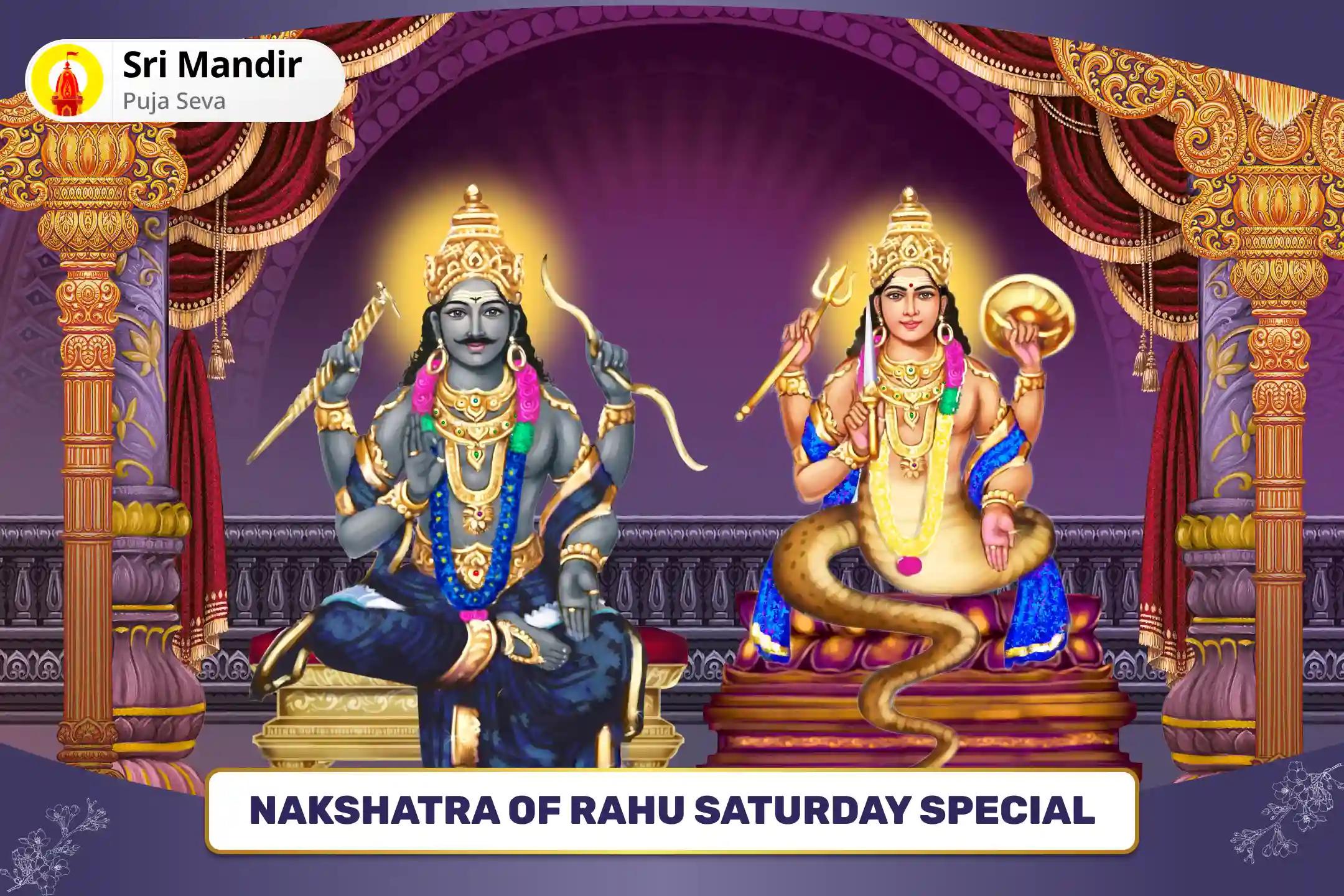 Nakshatra of Rahu Saturday Special Rahu-Shani Shrapit Dosh Shanti Havan and Til Tel Abhishek for Protection from Obstacles and Delays