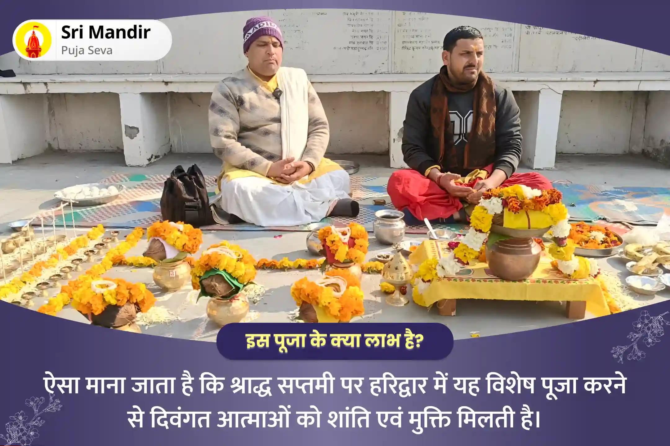 दिवंगत आत्माओं की शांति और मुक्ति के लिए श्राद्ध सप्तमी हरिद्वार विशेष नारायण बलि, नाग बलि एवं पितृ शांति महापूजा