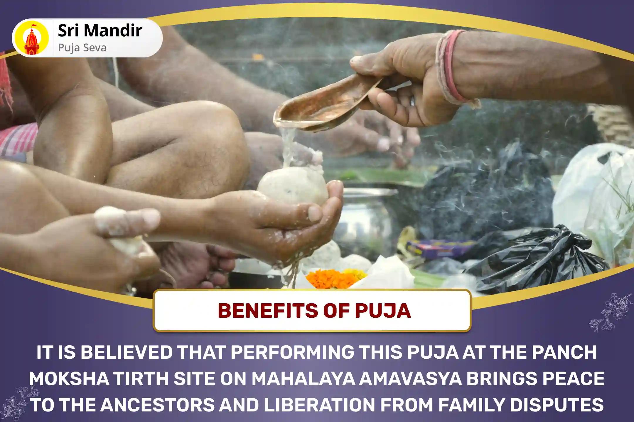 Panch Moksha Tirth Mahalaya Amavasya Mahapuja Pitru Dosha Shanti Panch Tirth Mahapuja and Ganga Dudh Abhishek for Peace of Ancestor's souls and Resolving Family Disputes