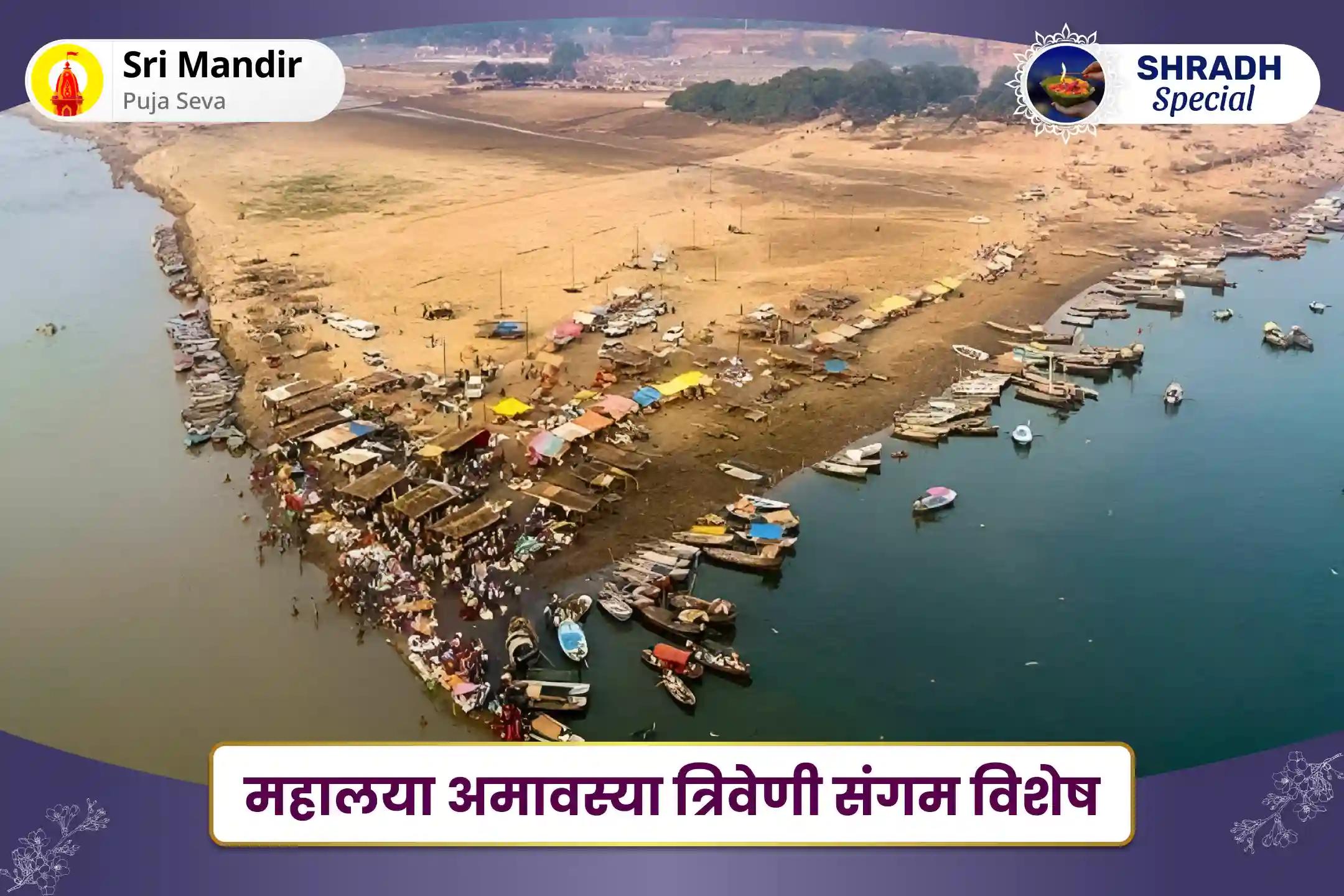 पूर्वजों की आत्मा की शांति के लिए महालया अमावस्या त्रिवेणी संगम विशेष नारायण बलि, नागबलि एवं संध्याकालीन गंगा आरती
