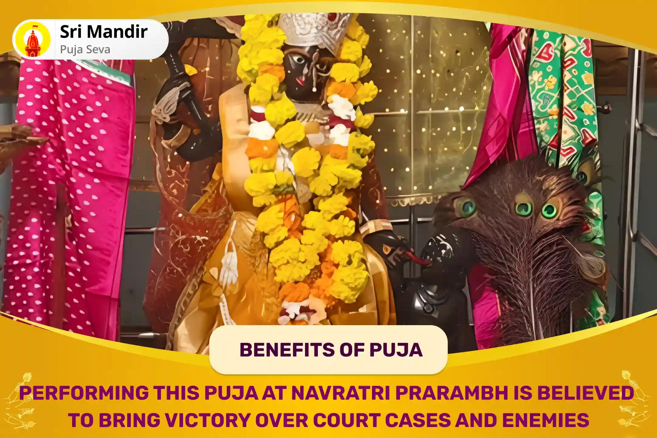 Navratri Prarambh Mahavidhya Havan Special Maa Bagalamukhi Tantra Yukta Havan and Yantra Shodashopachara Kumkum Abhishek For Victory in Court Cases and Victory over Enemies