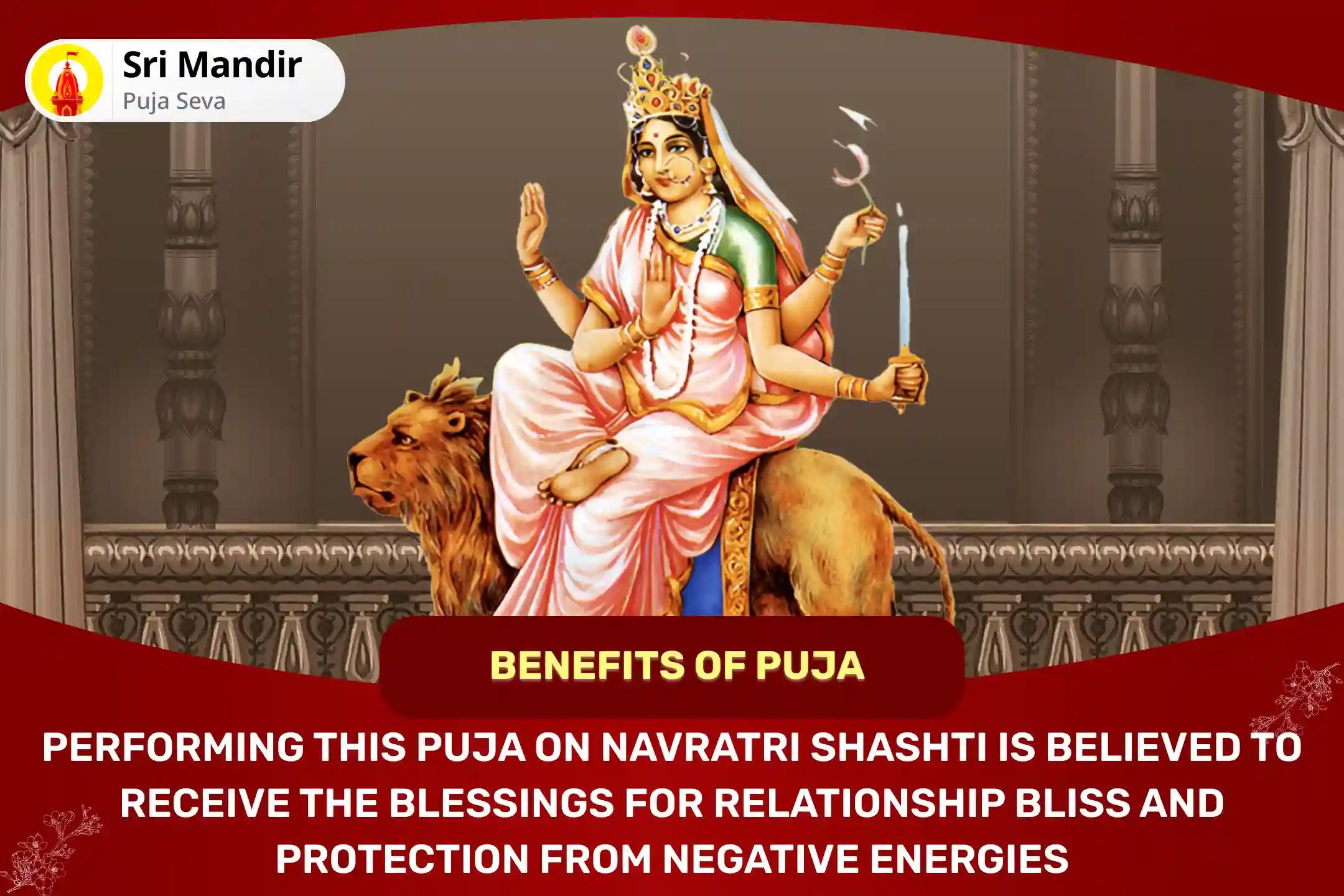Shardiya Navratri Shashti Shaktipeeth Special 11,000 Maa Katyayani Mool Mantra Jaap and Durga Sahasranama Kumkum Archana For Relationship Bliss and Protection from Negative Energies