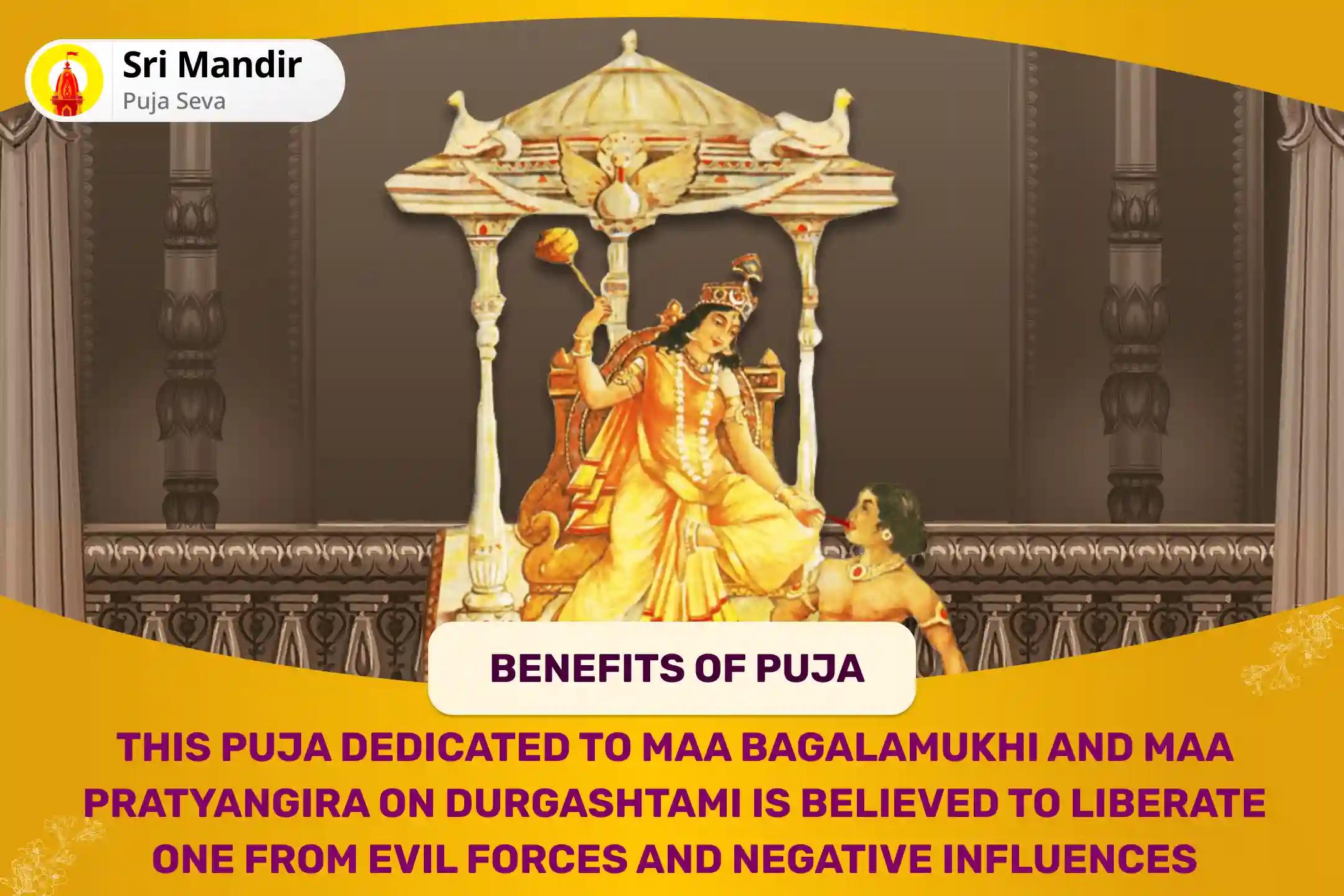 Navratri Durga Ashtami Mahavidya Special Bagalamukhi-Pratyangira Kavach Path, 1,25,000 Bagalamukhi Mool Mantra Jaap and Havan for Devi's Protection to Repel Malevolent Energies and Negative Influences