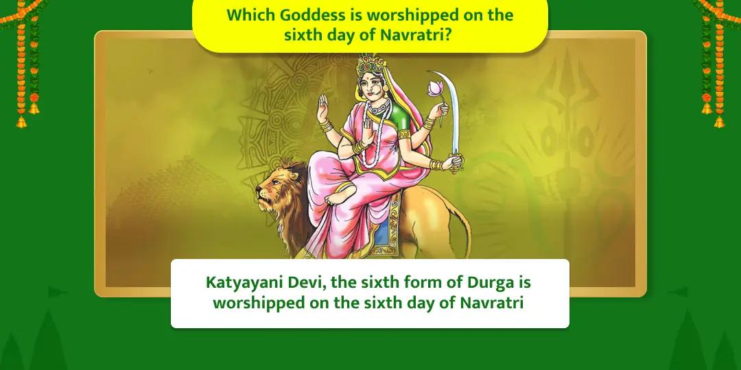 Navratri Shashthi Day Katyayani Devi Chadhava