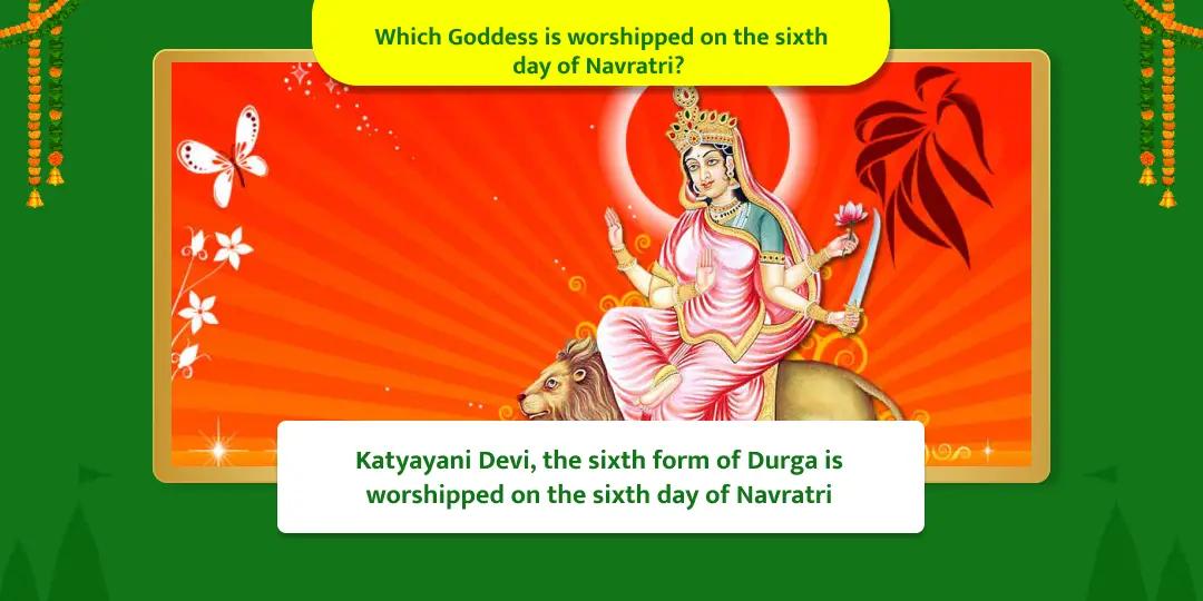 Navratri Shashthi Day Katyayani Devi Chadhava