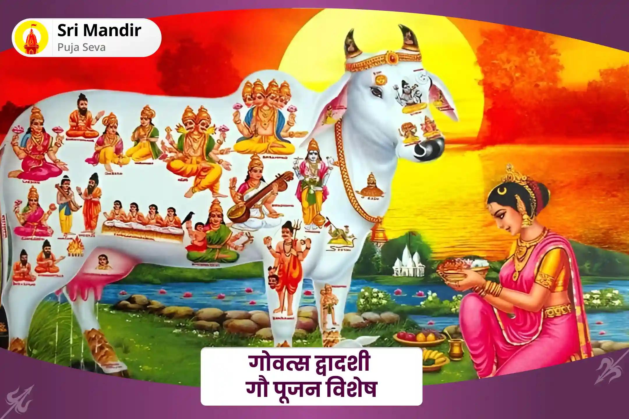 परिवार में सुख-समृद्धि और एकता के लिए गोवत्स द्वादशी गौ पूजन विशेष गौ वात्सल्य षोडश पूजन, गौ अलंकार एवं अभिषेक