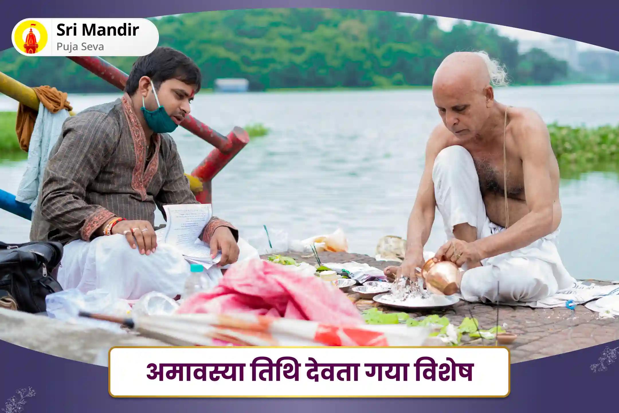 पूर्वजों की आत्मा की शांति और पारिवारिक क्लेश से मुक्ति के लिए अमावस्या तिथि देवता गया विशेष पितृ दोष निवारण त्रिपिंडी श्राद्ध पूजा