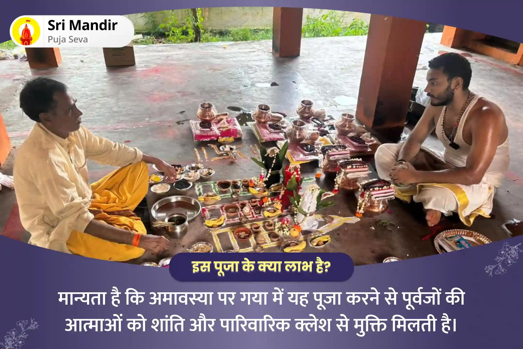 पूर्वजों की आत्मा की शांति और पारिवारिक क्लेश से मुक्ति के लिए अमावस्या तिथि देवता गया विशेष पितृ दोष निवारण त्रिपिंडी श्राद्ध पूजा
