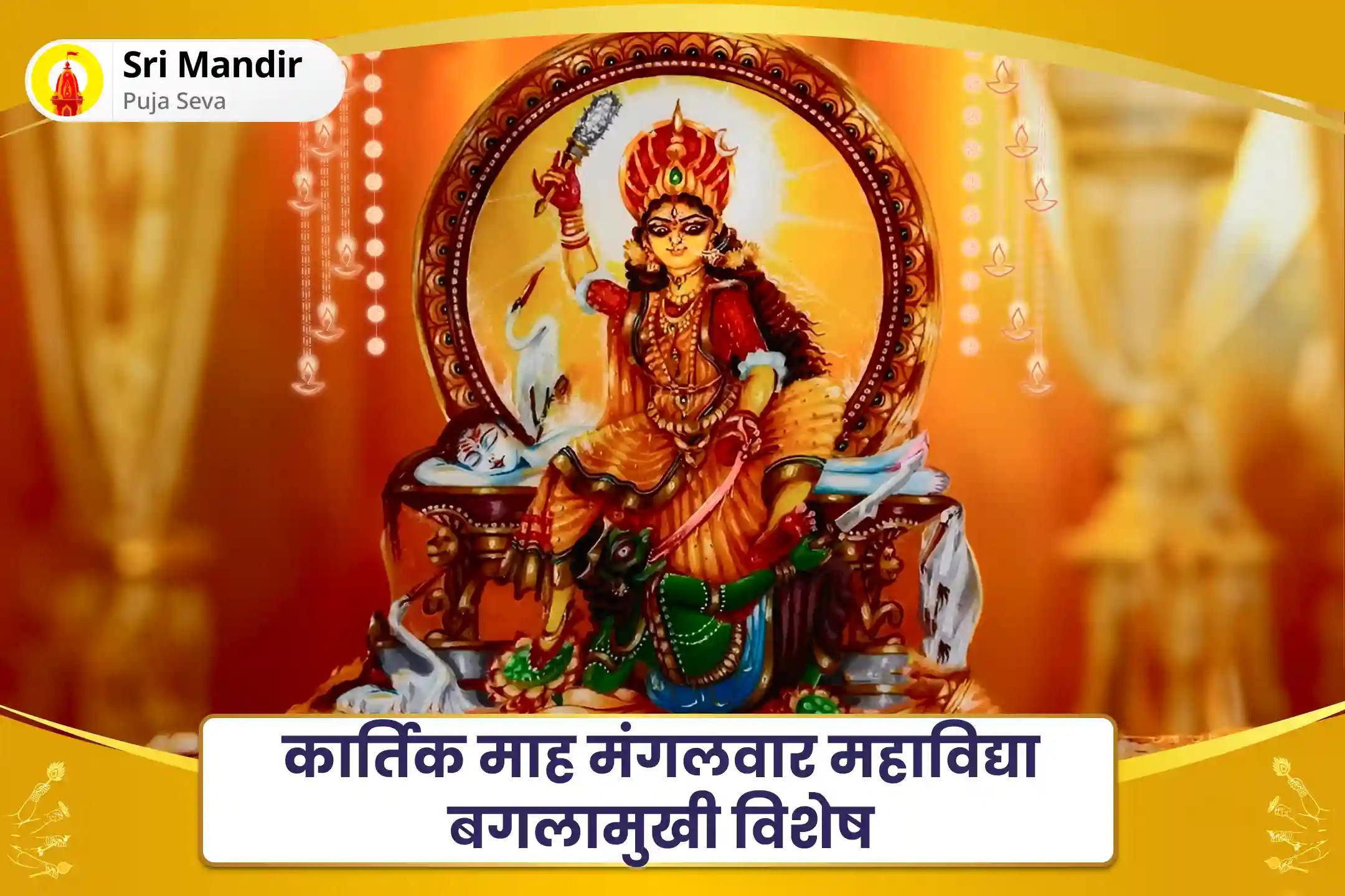 ऋण मुक्ति एवं वित्तीय संकट से सुरक्षा के आशीर्वाद के लिए कार्तिक माह मंगलवार महाविद्या बगलामुखी विशेष सर्व कार्य सिद्धि महा पीताम्बरी धन समृद्धि पूजन