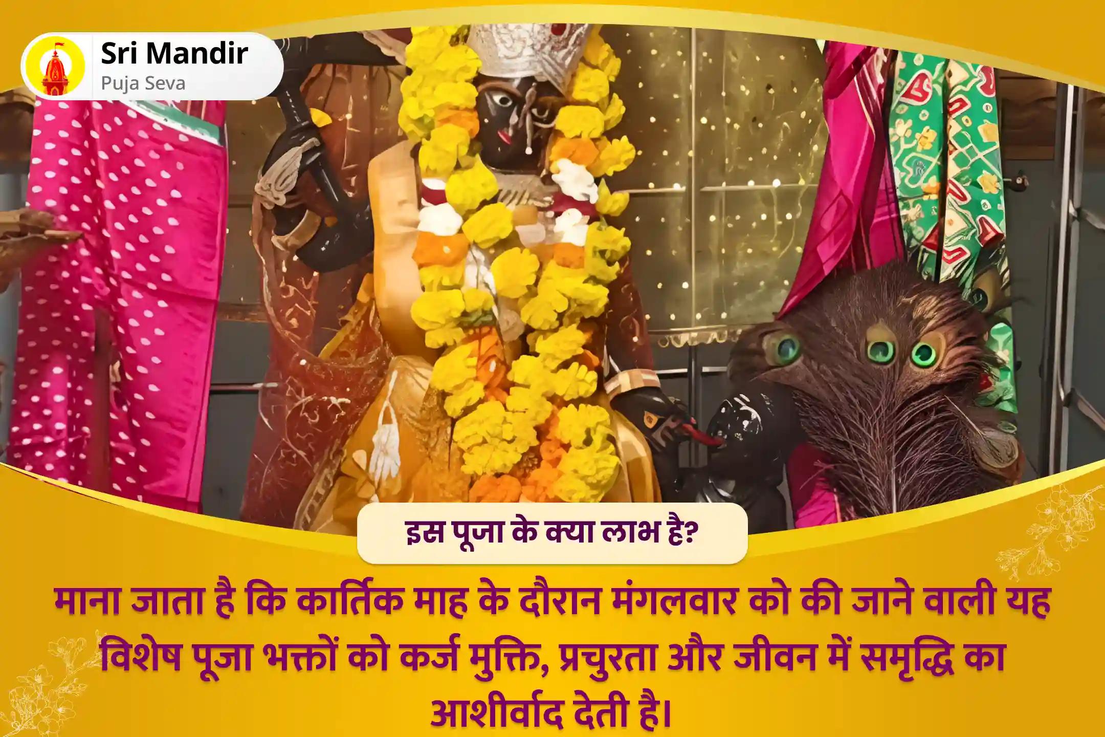 ऋण मुक्ति एवं वित्तीय संकट से सुरक्षा के आशीर्वाद के लिए कार्तिक माह मंगलवार महाविद्या बगलामुखी विशेष सर्व कार्य सिद्धि महा पीताम्बरी धन समृद्धि पूजन