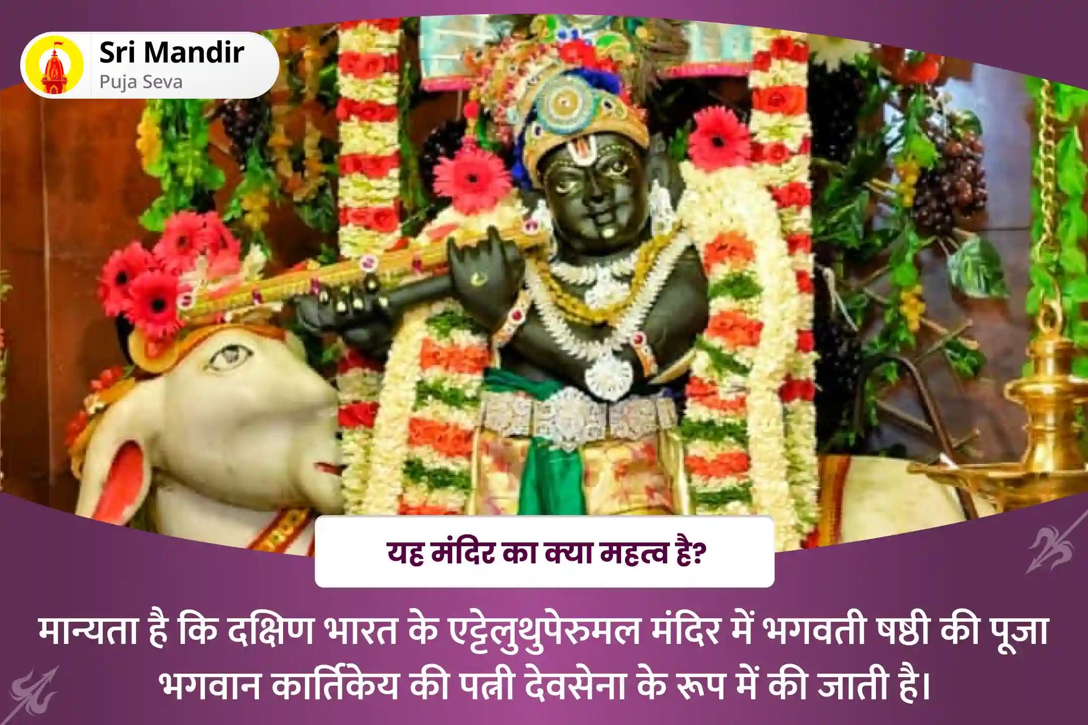 बच्चों की सुरक्षा और कल्याण के आशीर्वाद के लिए स्कंद षष्ठी संतान सुख विशेष पुत्रदा षष्ठी पूजा और गर्भ रक्षाम्बिका हवन