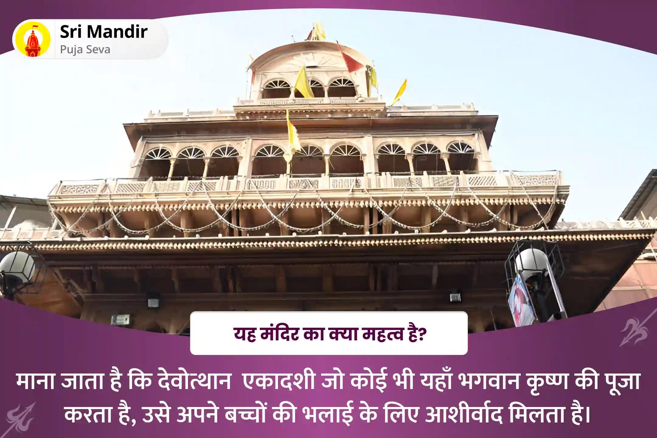 बच्चों की सुरक्षा और कल्याण के आशीर्वाद के लिए देवउठनी एकादशी संतान सुख एवं रक्षा विशेष संकट विनाशक 11,000 संतान गोपाल मंत्र जाप एवं लड्डू गोपाल पंचामृत अभिषेक