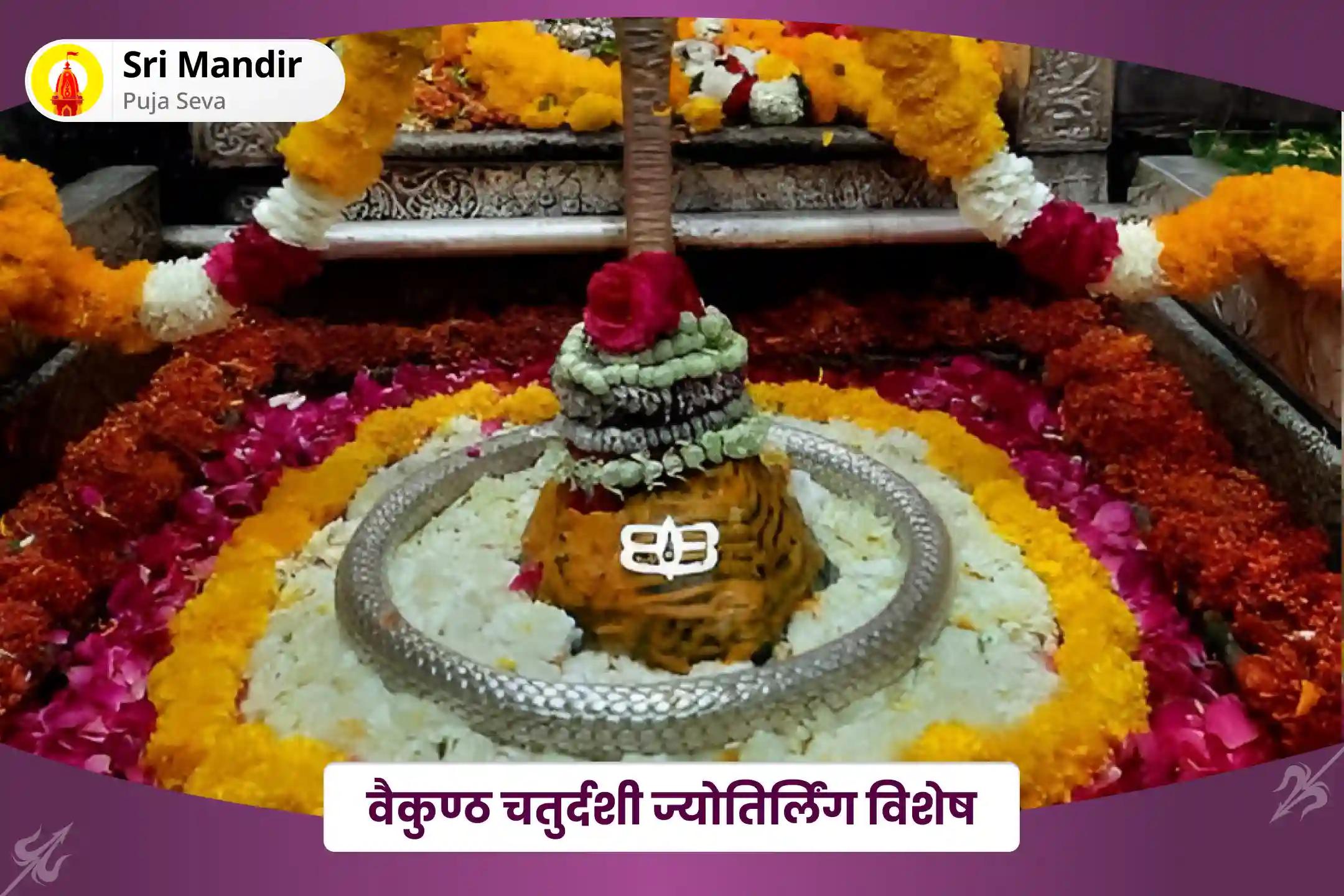 शत्रुओं और व्यक्तिगत खतरों से सुरक्षा के लिए वैकुण्ठ चतुर्दशी ज्योतिर्लिंग विशेष 51,000 महामृत्युंजय मंत्र जाप और सुदर्शन हवन 