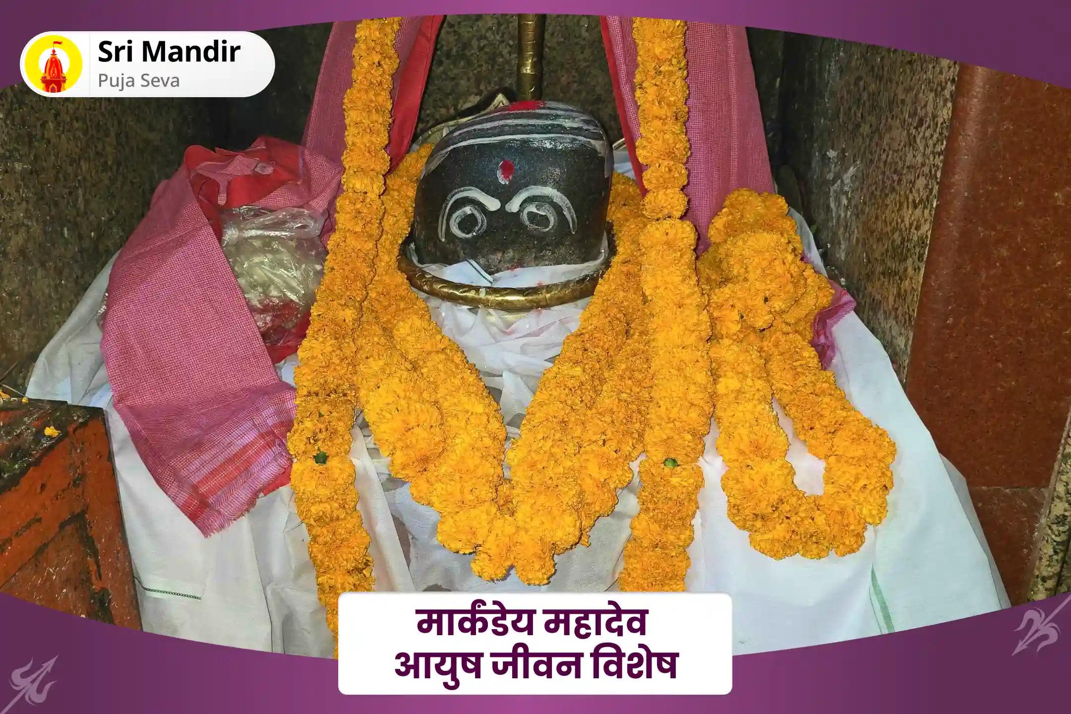 बेहतर शारीरिक एवं मानसिक स्वास्थ्य के आशीर्वाद के लिए मार्कंडेय महादेव आयुष जीवन विशेष 11,000 महामृत्युंजय मंत्र जाप एवं यम दंड मुक्ति पूजन