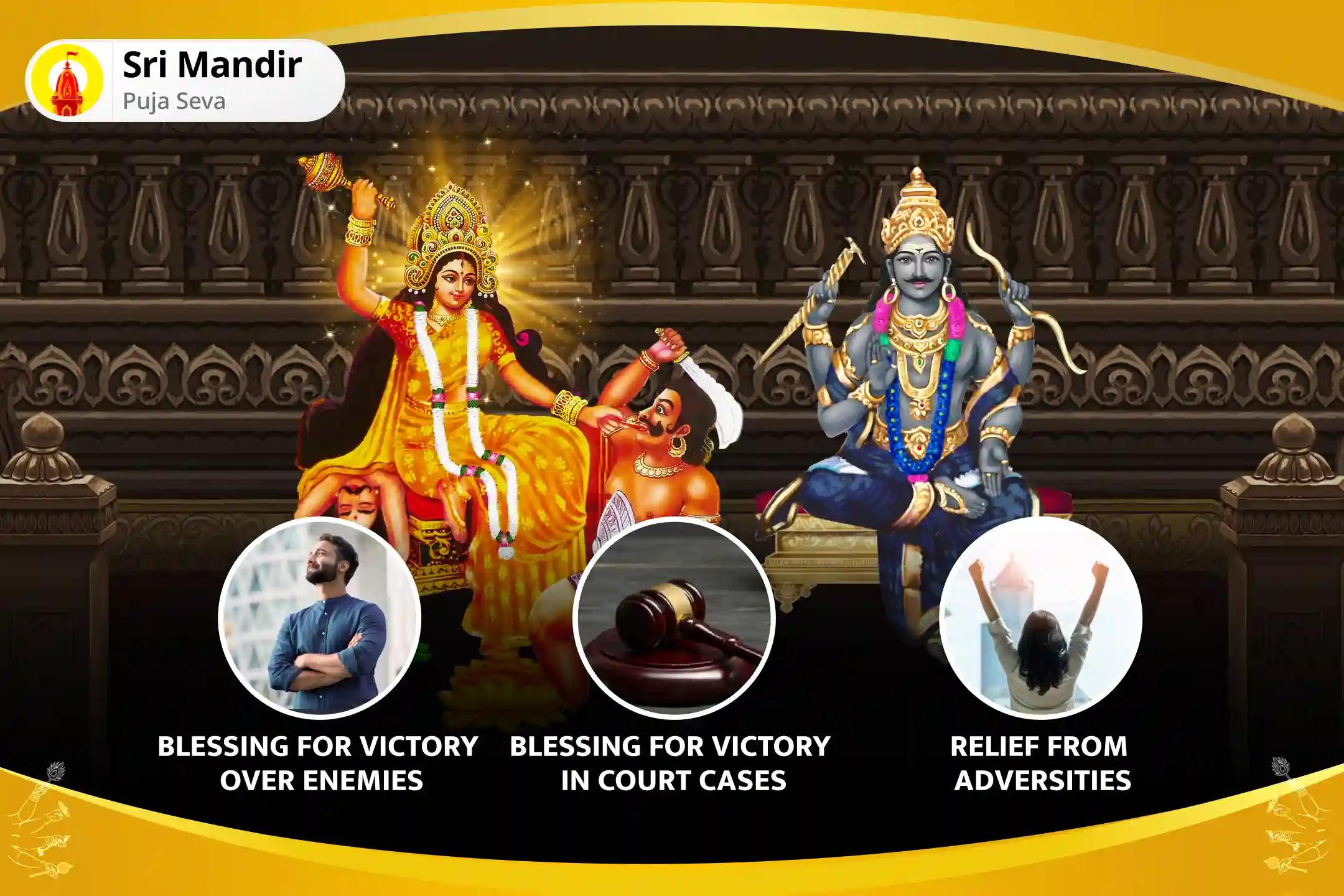 Bagalamukhi-Shani Combo Special Maa Bagalamukhi Tantra Yukta Havan and Shani Til Tel Abhishek to get Blessing for Victory over Enemies and in Court Cases