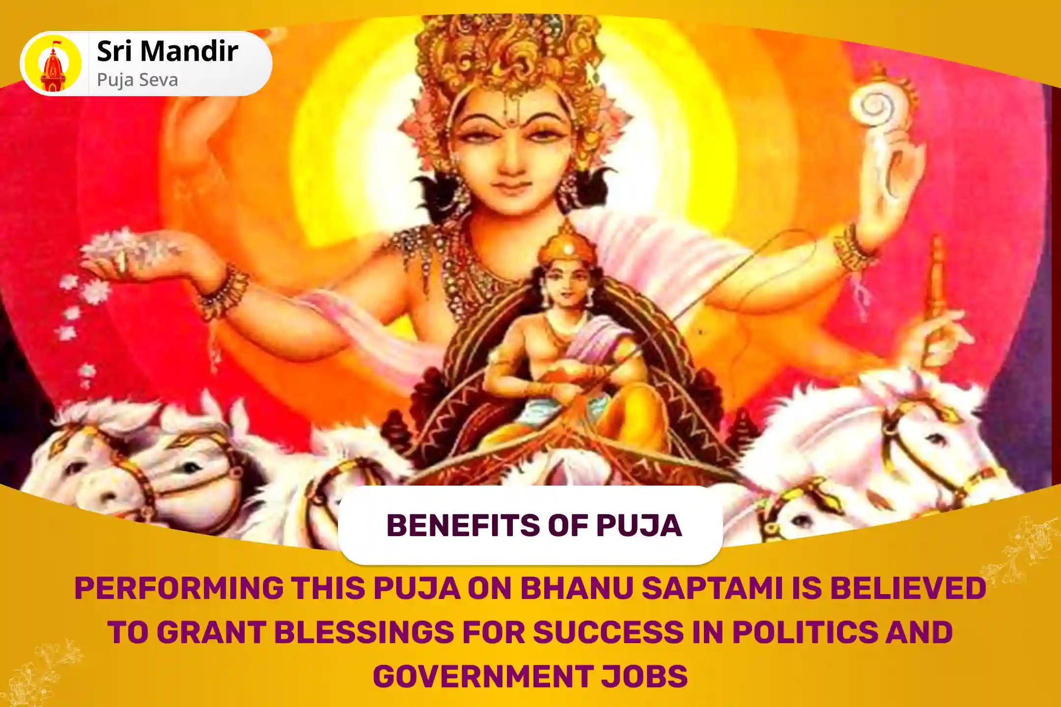 Sunday Bhanu Saptami Special 51,000 Surya Gayatri Mantra Jaap and Aditya Hridaya Stotra Path for Blessings of Success in Politics and Government Jobs