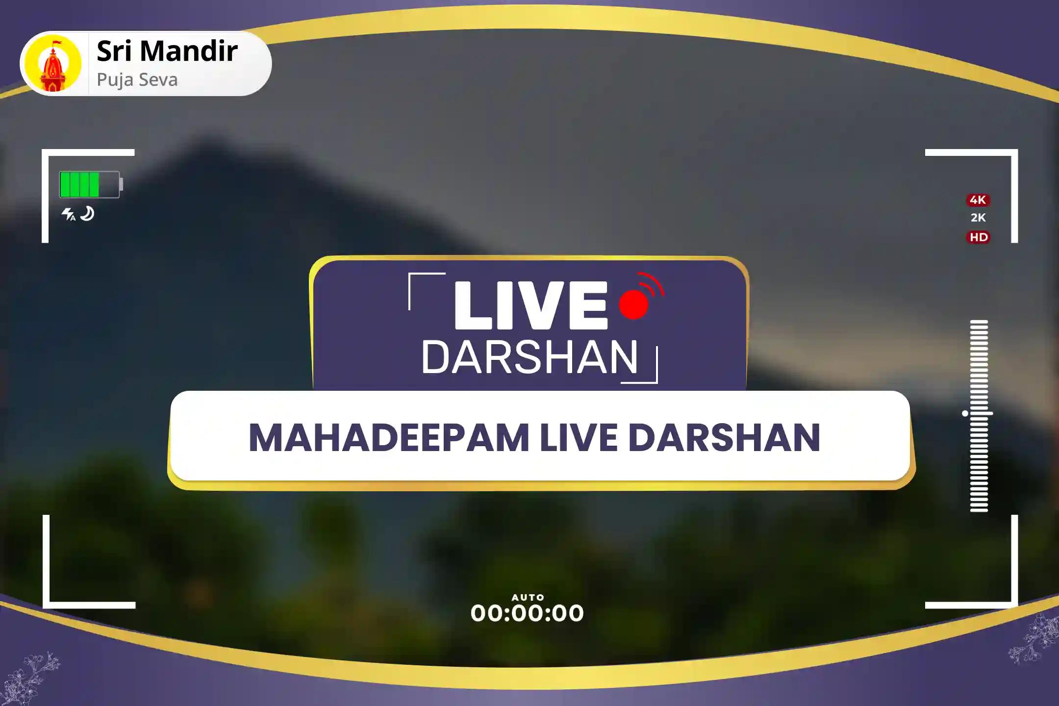 आत्मज्ञान एवं कर्म चक्र से मुक्ति के लिए कार्तिगाई महा दीपम लाइव दर्शन विशेष अरुणाचल तीर्थ शिव पार्वती कल्याणम महारुद्र हवन और लाइव अरुणाचलेश्वर दीपम दर्शन-clone