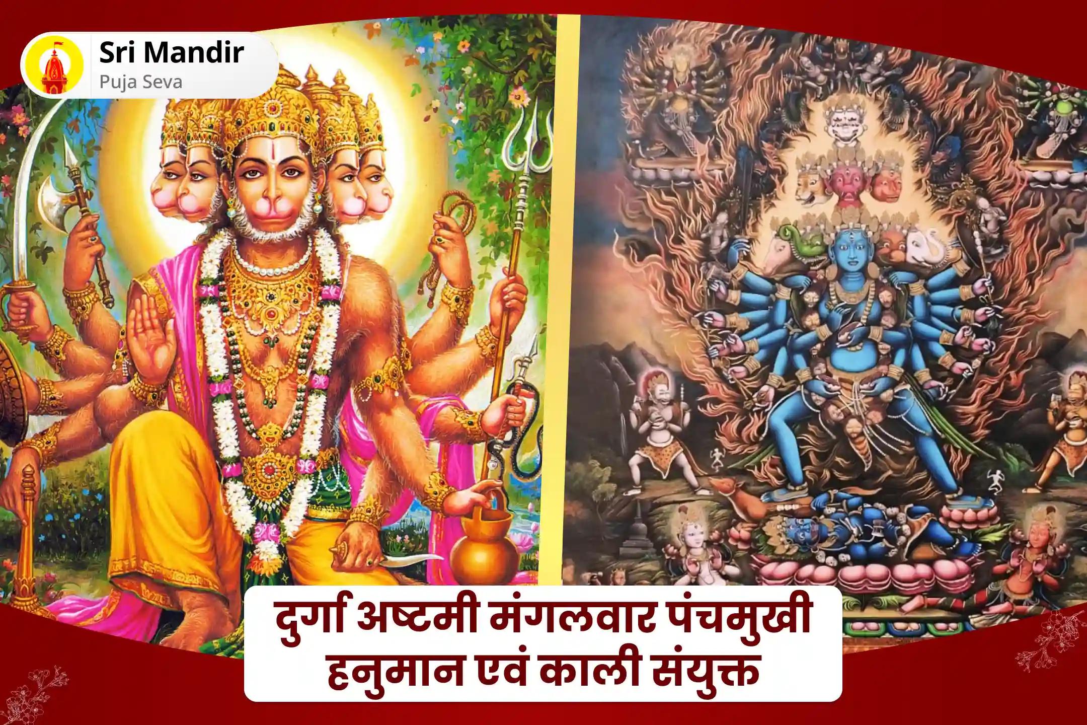 नकारात्मक ऊर्जा और बुरी शक्तियों से सुरक्षा के लिए दुर्गा अष्टमी मंगलवार पंचमुखी हनुमान एवं काली संयुक्त पंचमुखी हनुमान कवच पाठ और गुह्य काली महा यज्ञ