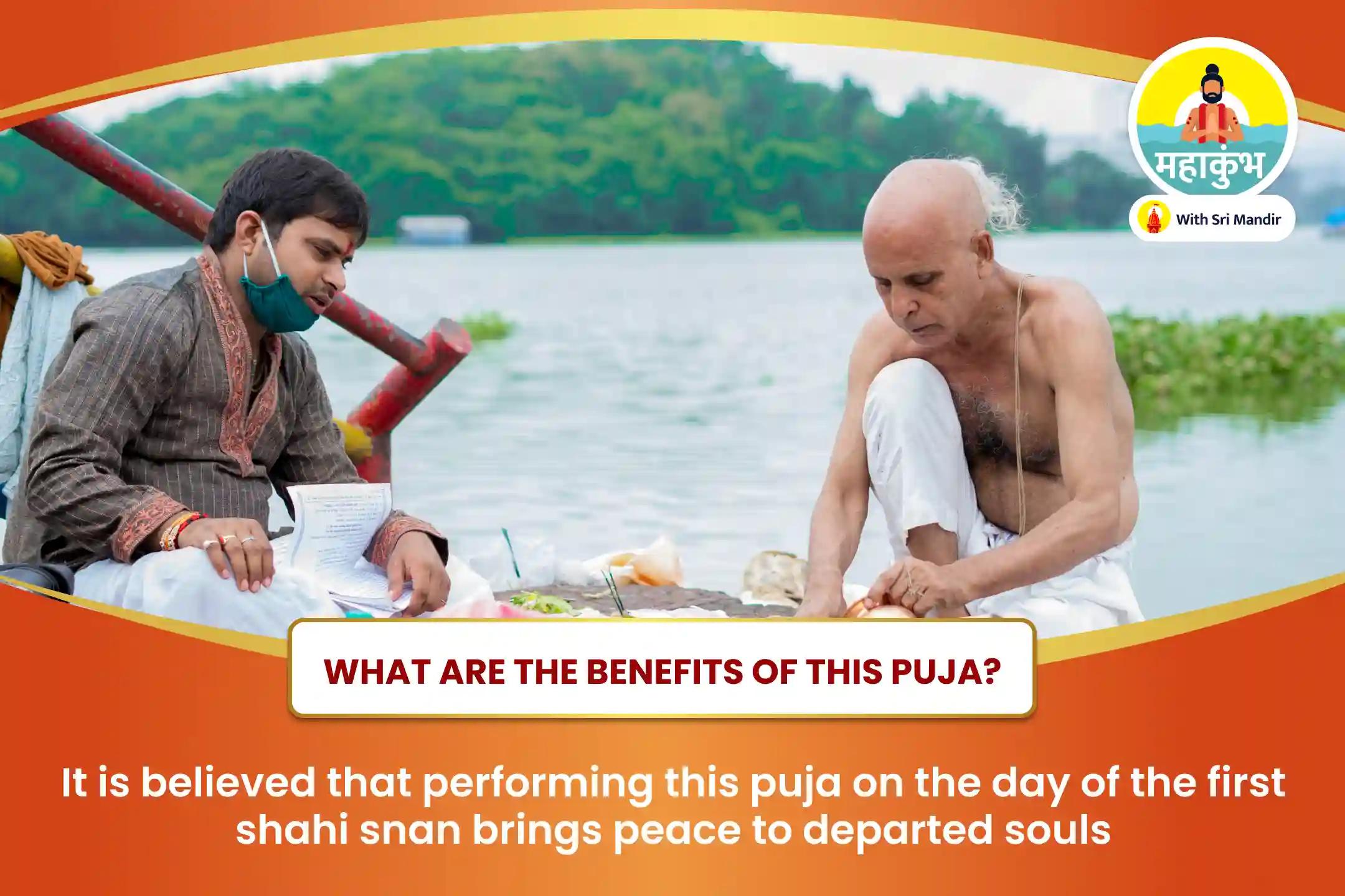 Mahakumbh Nagari First Shahi Snan Special Narayan Bali, Naag Bali, and Pitru Shanti Mahapuja for Peace of Departed Souls