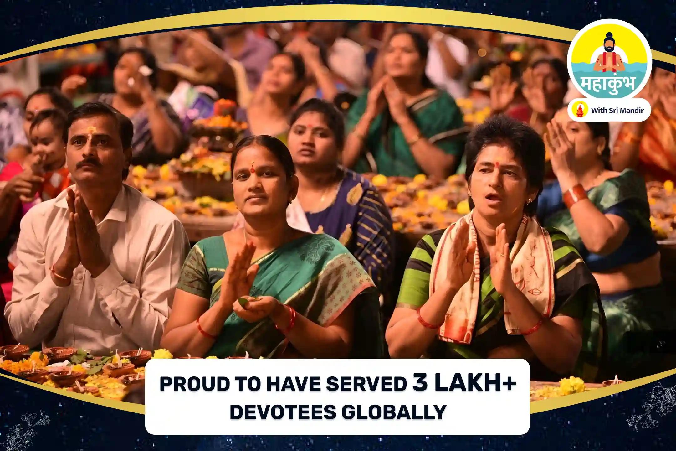 Mahakumbh Nagari Triveni Sangam Special Pitru Dosha Shanti Puja and Triveni Sangam Ganga Aarti for Peace of Ancestor's souls and Resolving Family Disputes