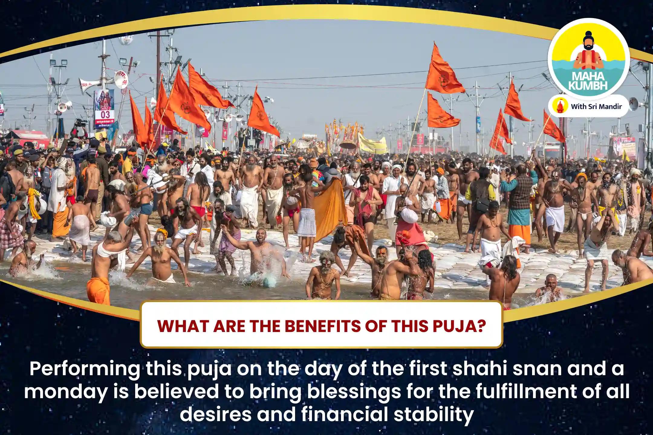 Mahakumbh Triveni Sangam Mauni Amavaysa Special Ganga, Yamuna, Saraswati Triveni Sangam Maha Aarti, Dudh Abhishek and Tridev Mahayagya for Blessings of Protection, Prosperity and Liberation from sins 
