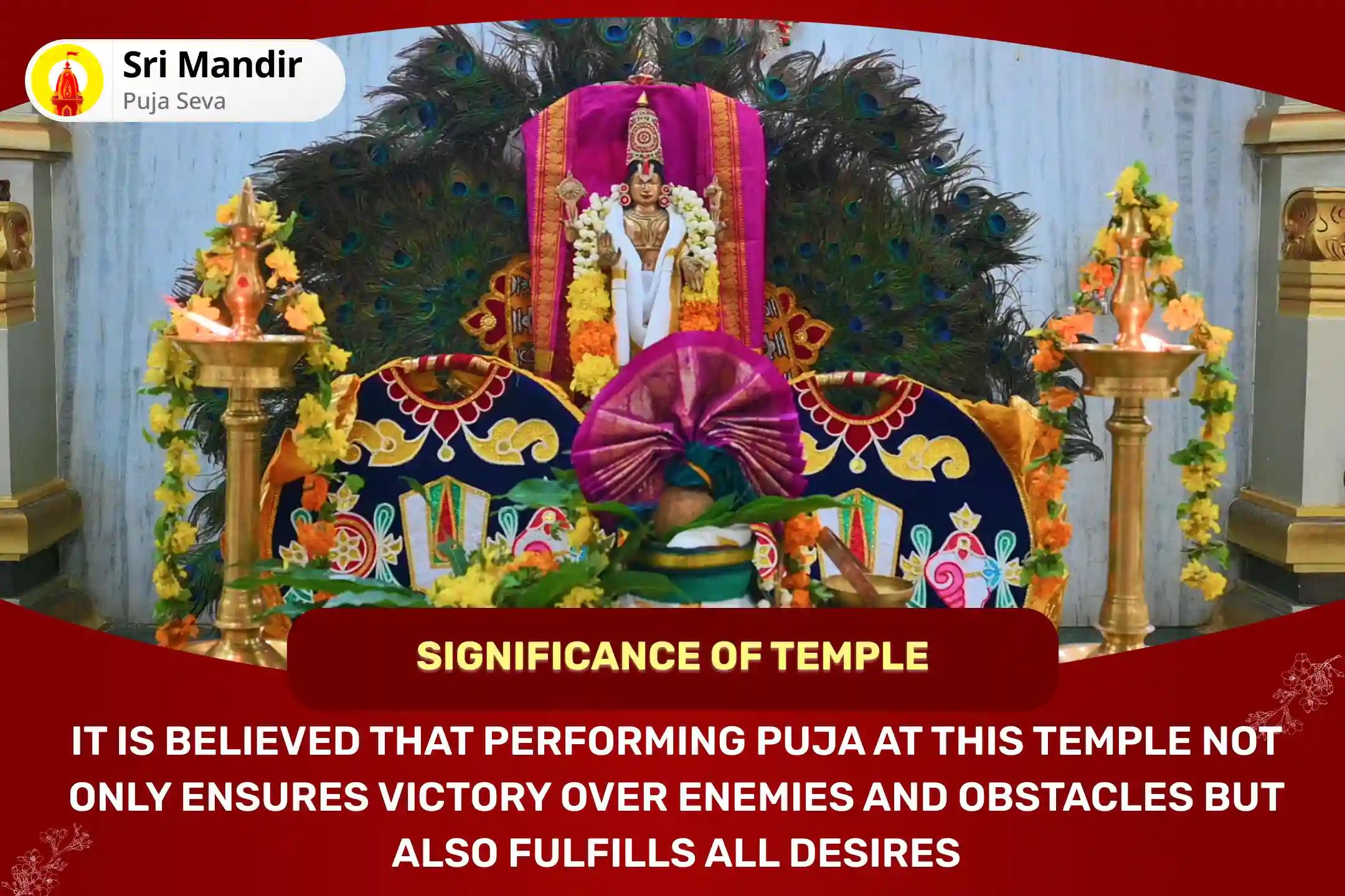 Skanda Shashti 'God of War' Kartikeya Special Shatru Samhara Trishati Homa for Blessing to Attain Victory over Enemies and Adversities in Life