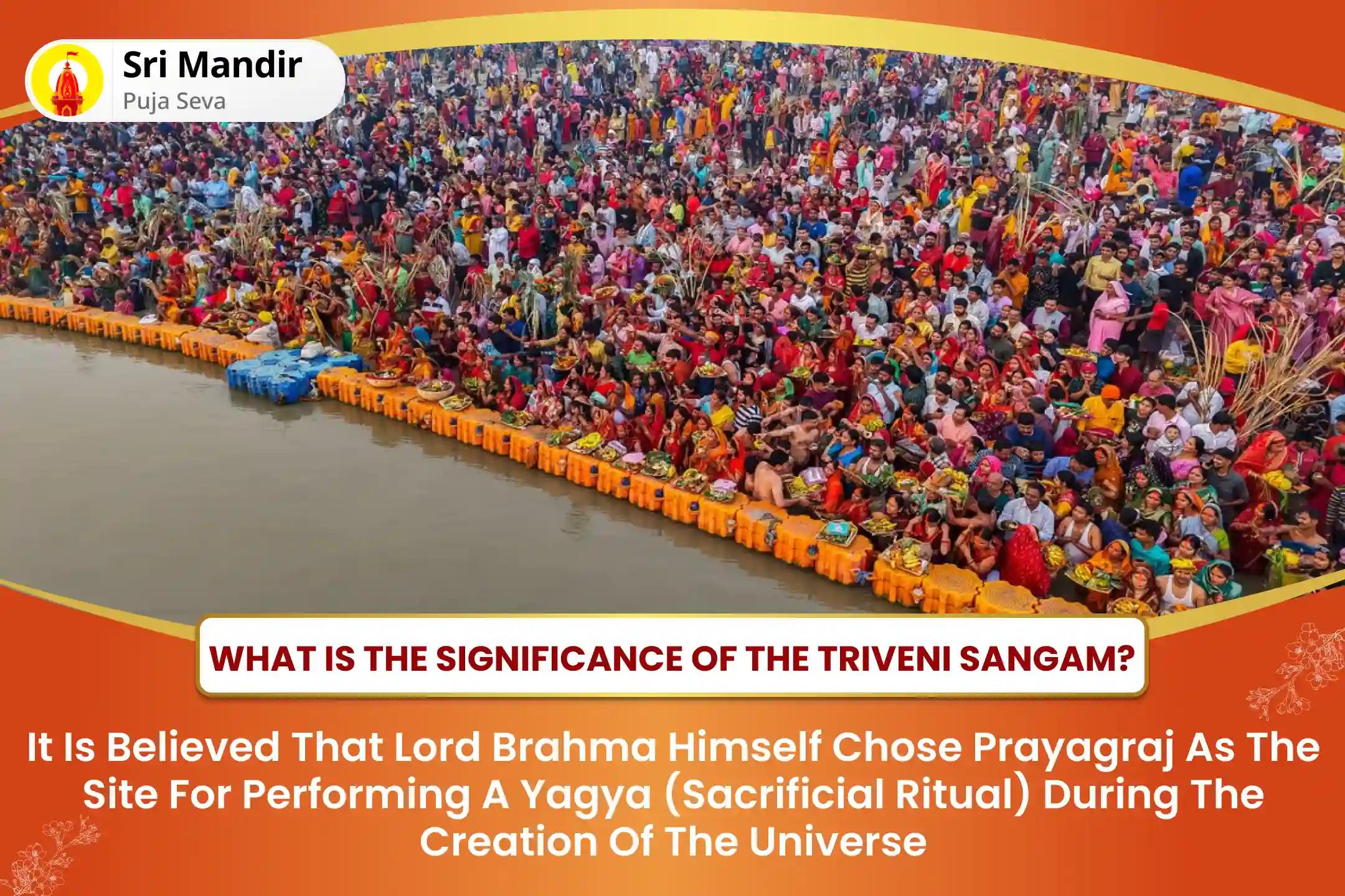 Mahakumbh Triveni Sangam Magha Purnima Special Navagraha Shanti, Sarva Karya Siddhi Maha Yagya and Sangam Surya Arghya for Protection from Unknown Enemies, Negativity and Evil Forces