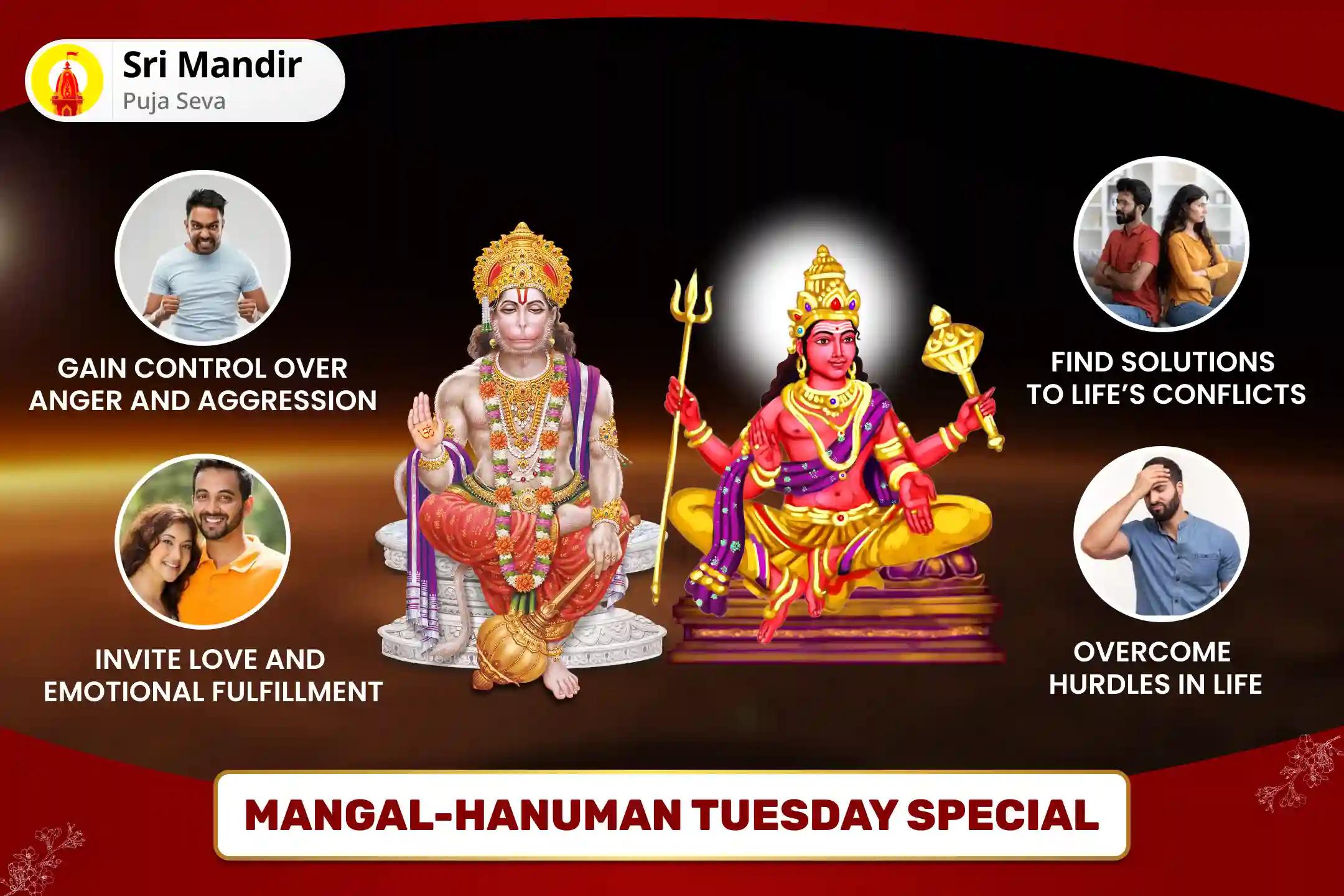 Mangal-Hanuman Tuesday Special 7000 Mangal Graha Shanti Mantra Jaap and Shatrunjay Hanumatstotram Yagya for Overcoming Anger and Aggression to Resolve Conflicts in Life