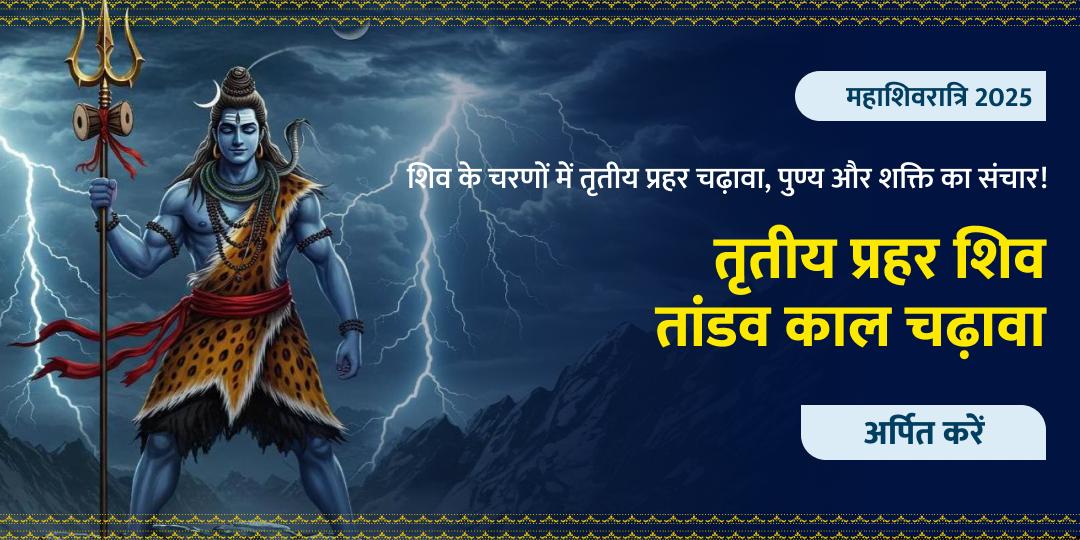 तृतीय प्रहर शिव तांडव काल महाशिवरात्री चढ़ावा सेवा