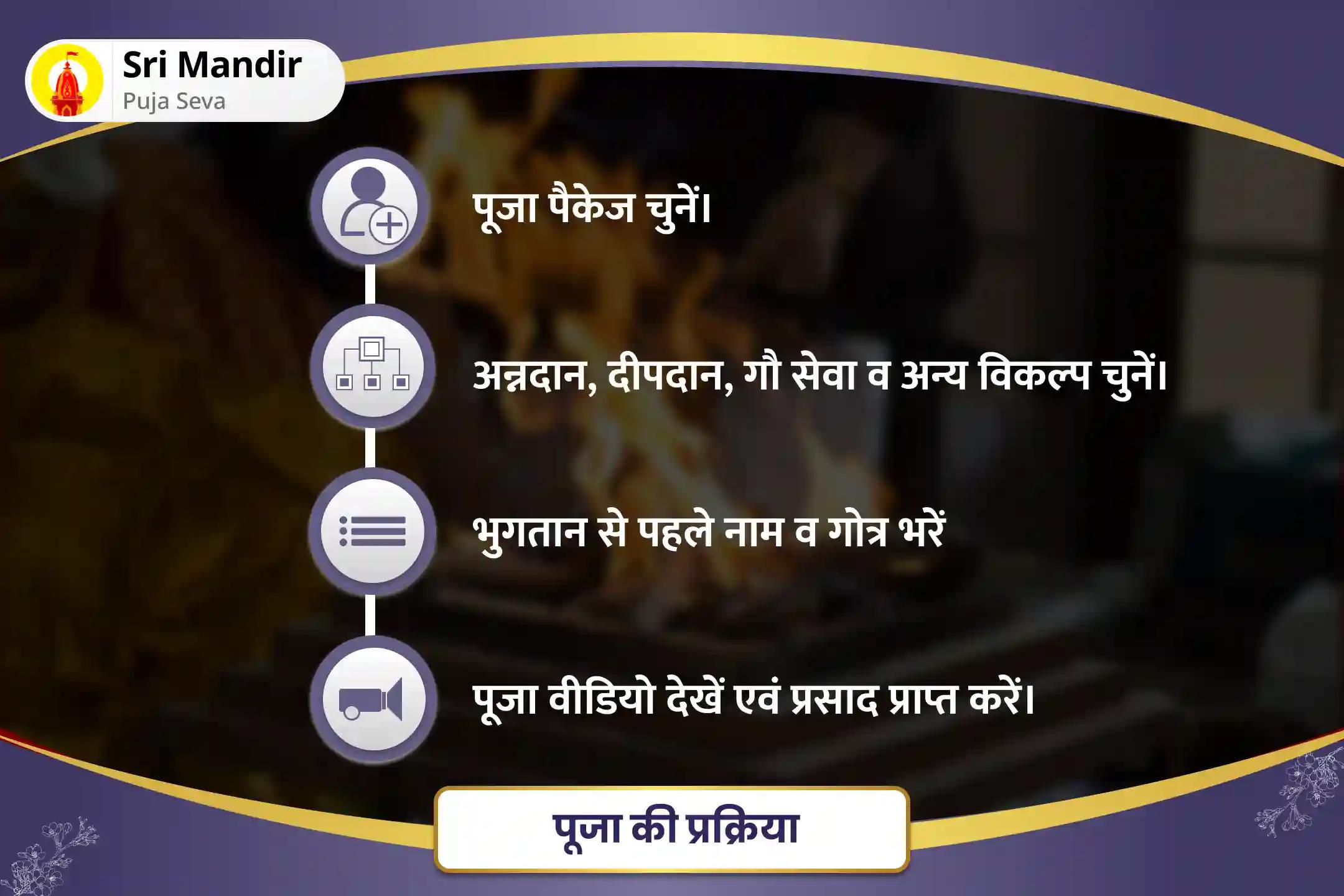 नकारात्म क ऊर्जा से सुरक्षा और बाधाओं को दूर करने के लिए बुधवार गणेश जन्मस्थल विशेष 11,000 विघ्नहर्ता गणेश मूल मंत्र जाप एवं अष्ट विनायक हवन