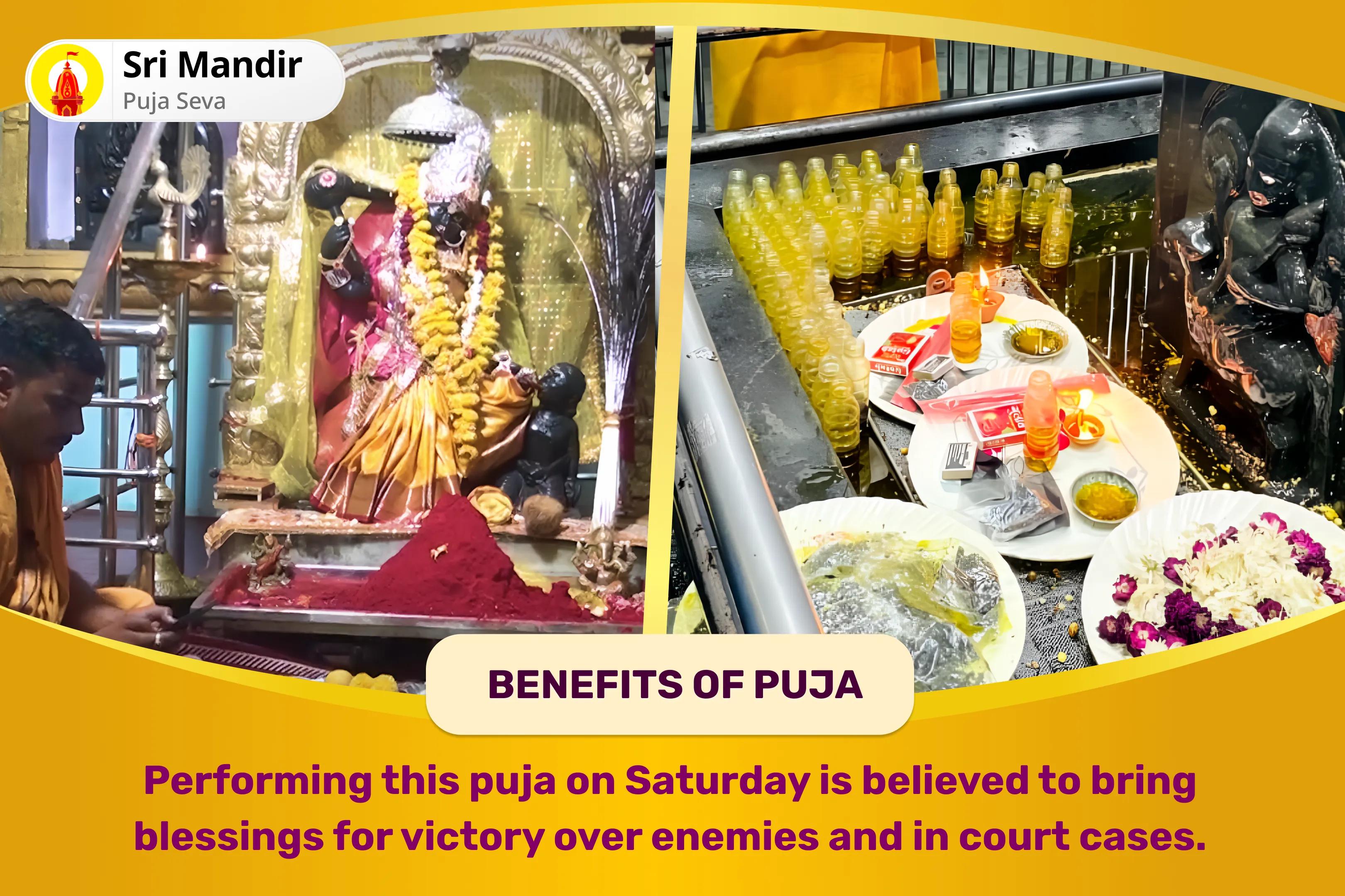 Saturday Maa Bagalamukhi-Shani Combo Special Maa Bagalamukhi Tantra Yukta Havan and Shani Til Tel Abhishek to get Blessing for Victory over Enemies and in Court Cases