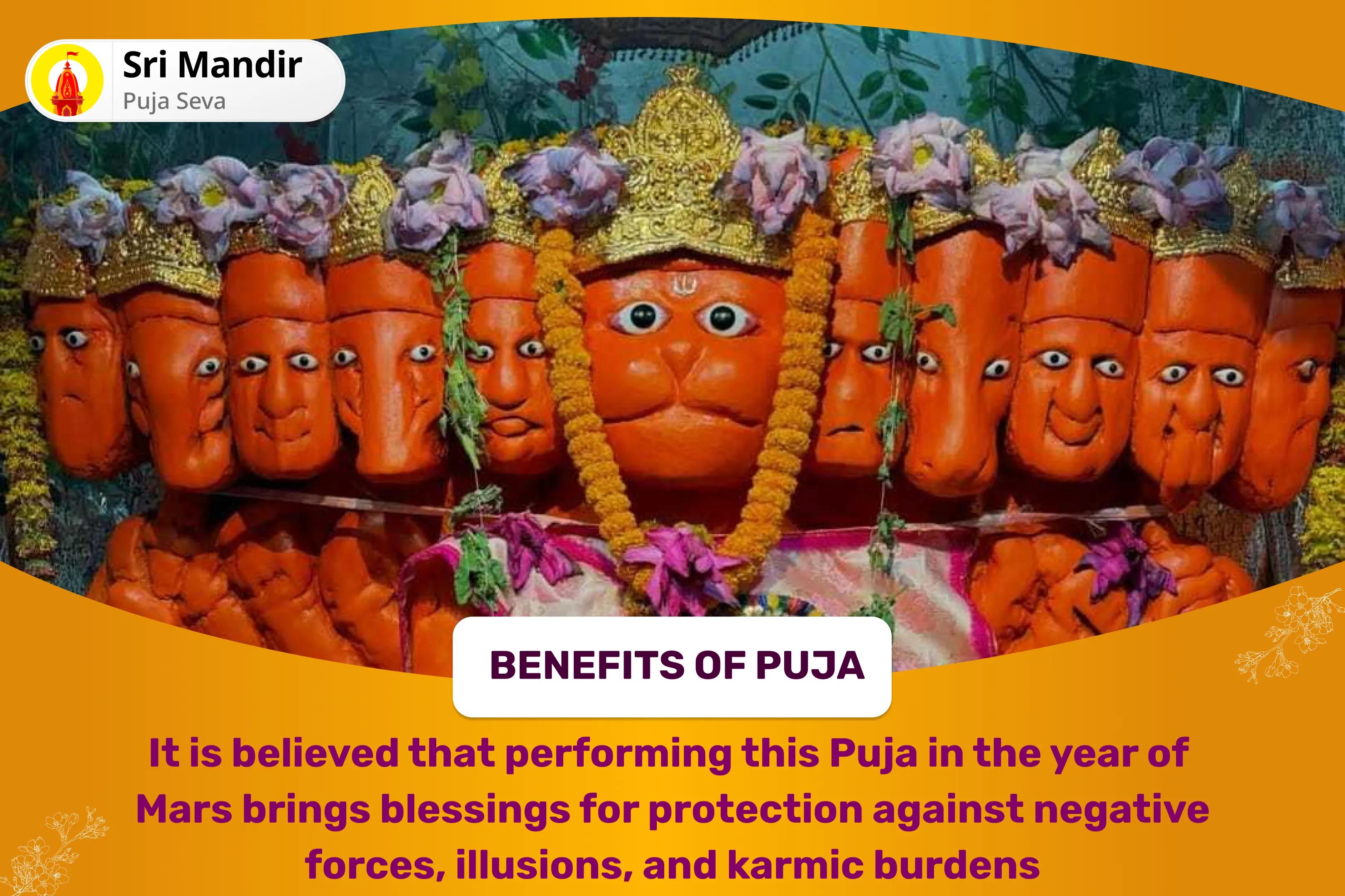 2025: Year of Mangal Ekadash Mukhi Hanuman Special Ekadash Mukhi Hanuman Kavach Puja and Mangal-Rahu Shanti Havan for Protection against Negative Forces, Illusions, and Karmic Burdens