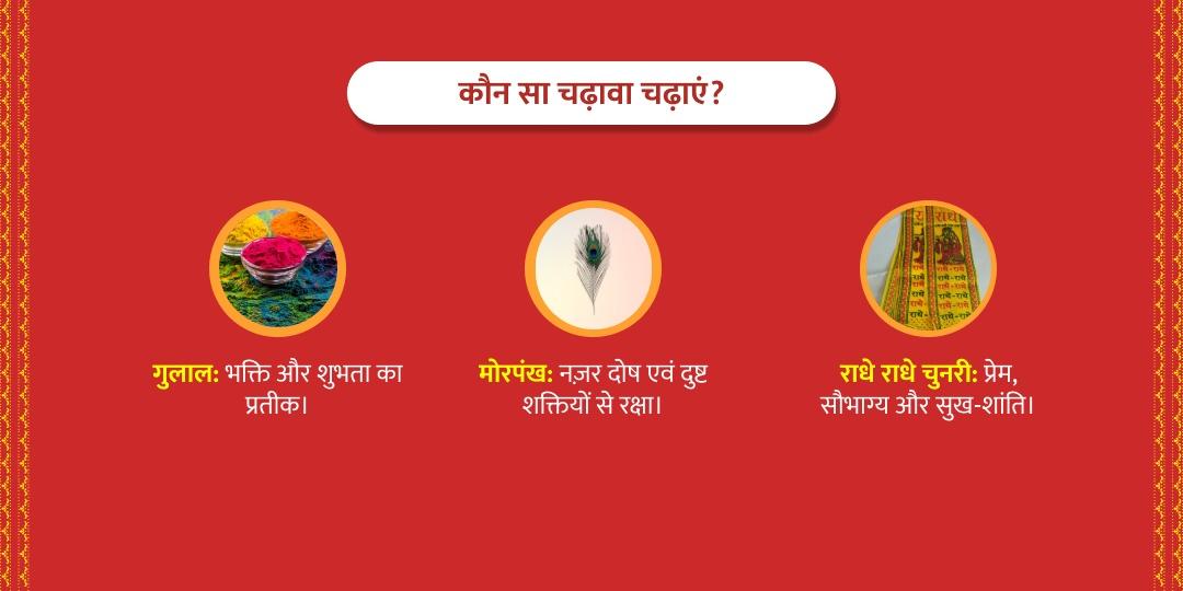 वृंदावन होली विशेष राधा कृष्ण गुलाल चढ़ावा