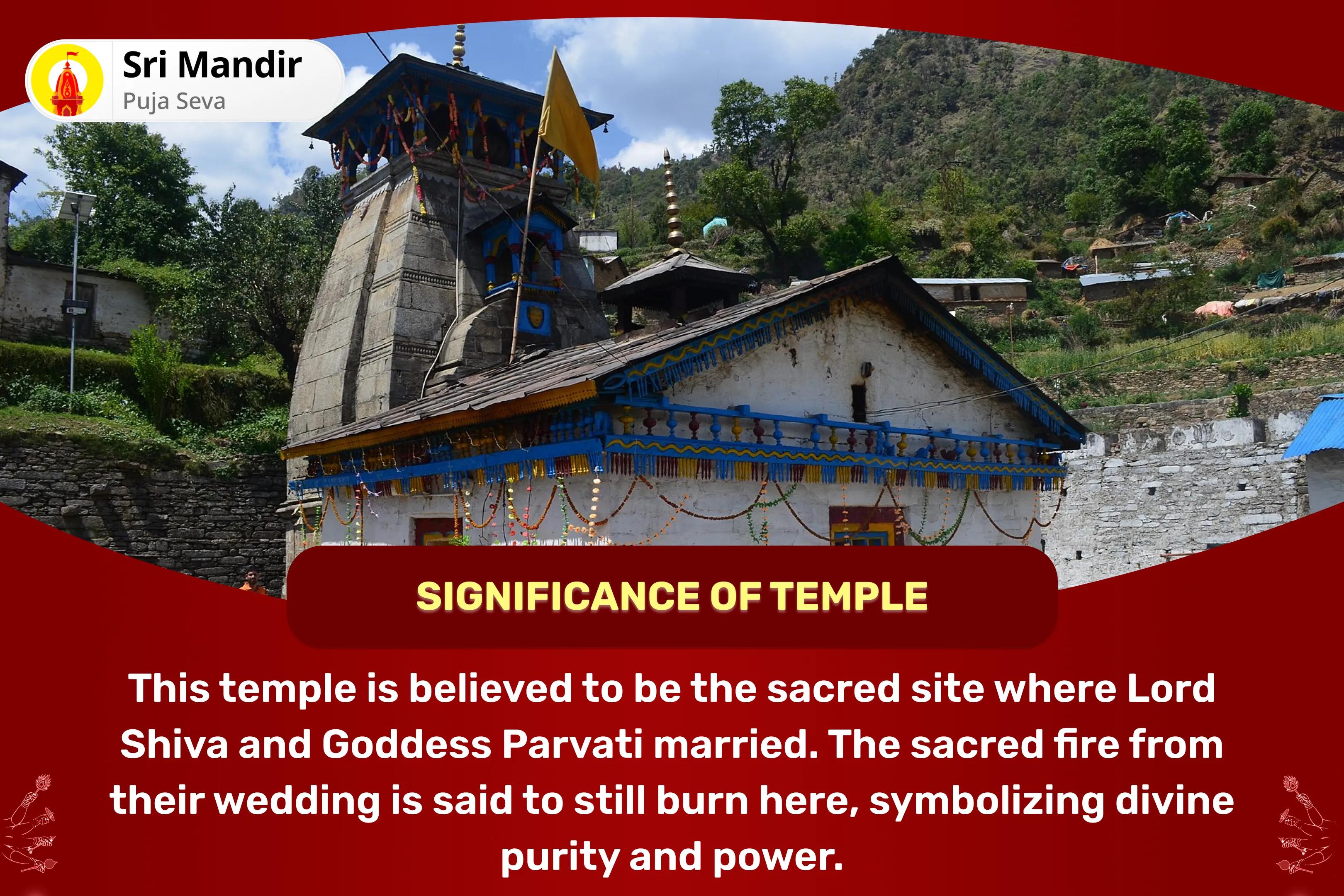 Sacred Land of Shiva & Shakti’s Union - Triyuginarayan Special Shiv Parvati Vivah Pujan Devi Mahatmyam Path and Ardhanareshwar Puja for Marital Bliss & Relationship Strengthening