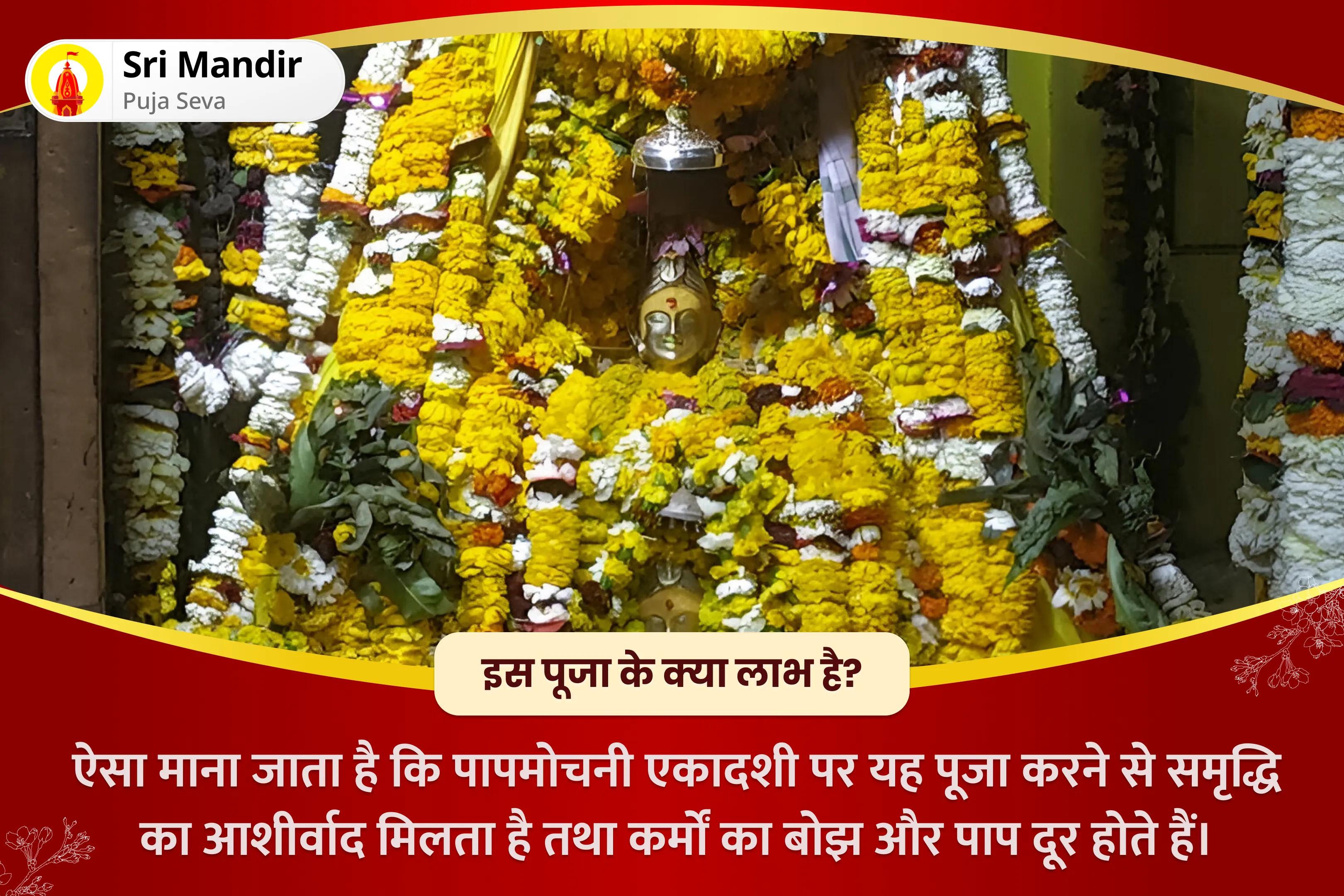 समृद्धि के आशीर्वाद और कर्म के बोझ और पापों को दूर करने के लिए पापमोचनी एकादशी पाप निवारण विशेष विष्णु पूजा और हवन