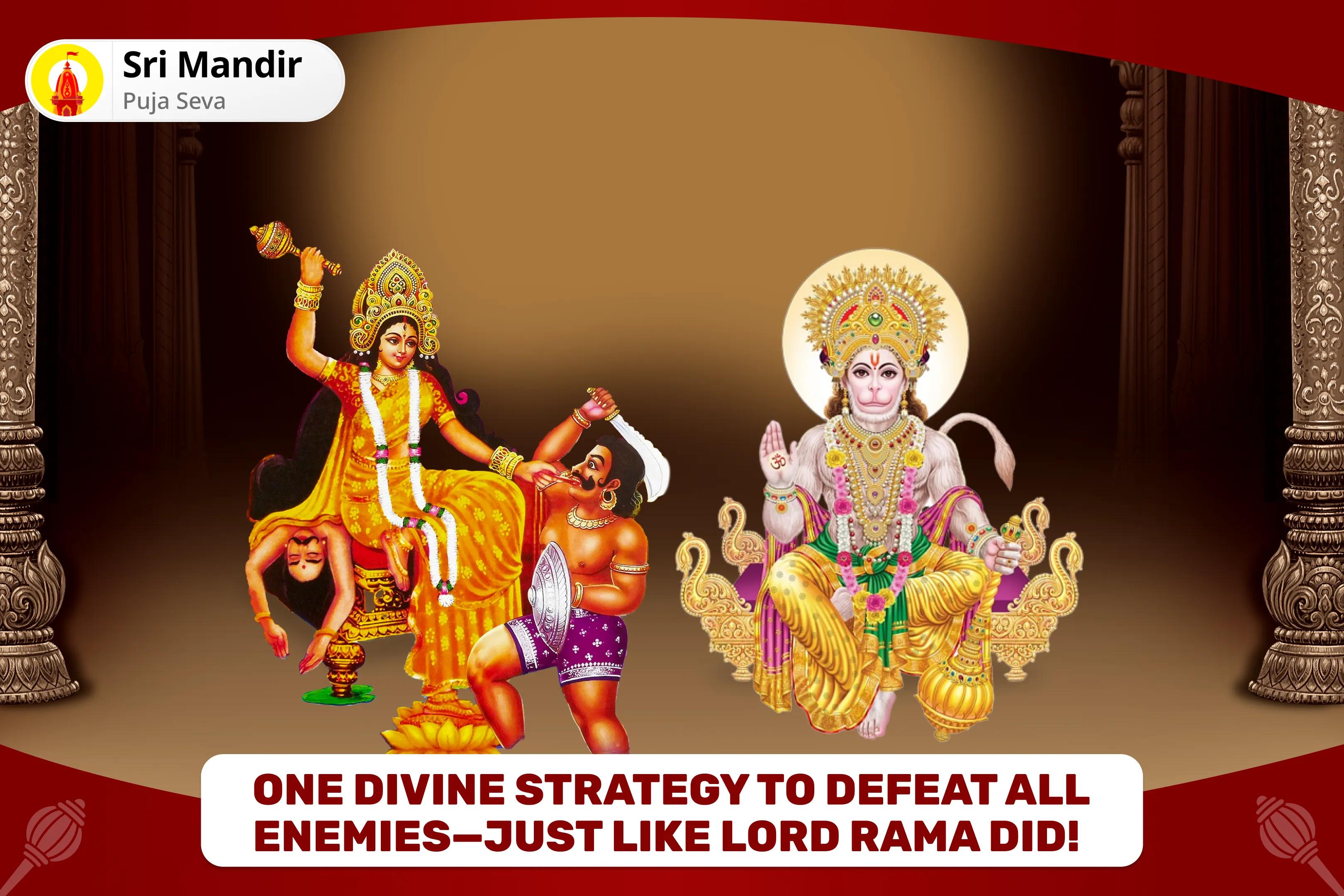 Bagalamukhi-Hanuman Victory over Enemies Special Maa Bagalamukhi Shatru Buddhi Vinashini Yagya and Hanuman Shatrunjay Pujan For Protection from Enemies and Destroying Negativity