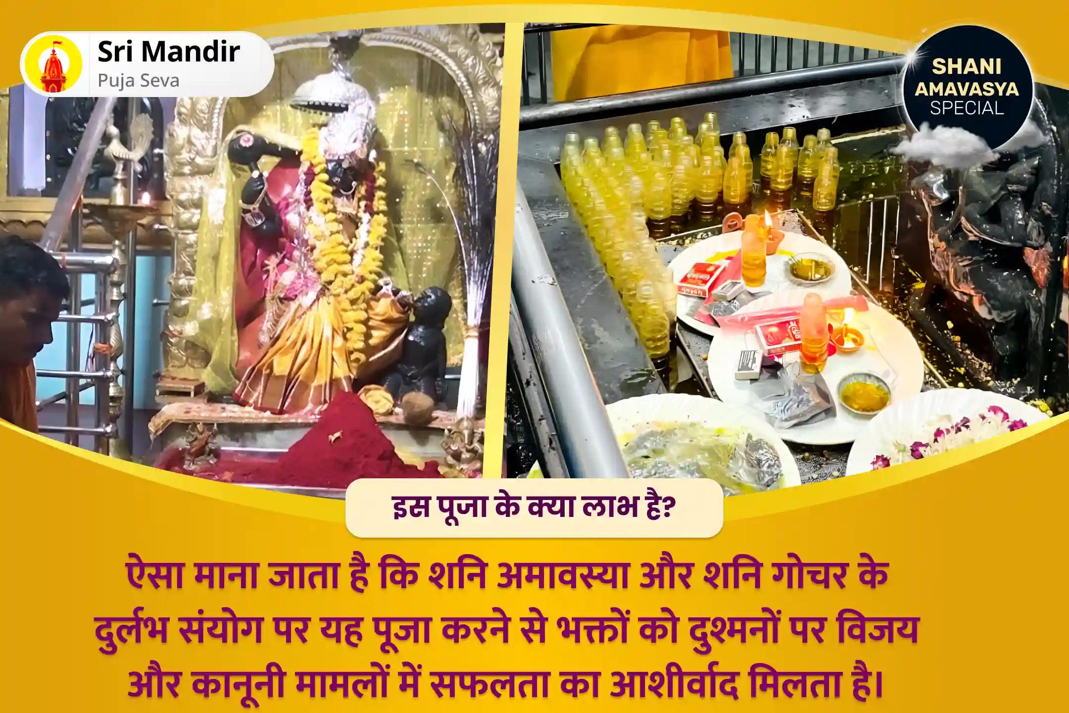 शत्रुओं एवं कोर्ट केस में विजय का आशीष पाने के लिए शनि अमावस्या बगलामुखी-शनि संयुक्त विशेष माँ बगलामुखी तंत्र युक्त हवन एवं शनि तिल तेल अभिषेक