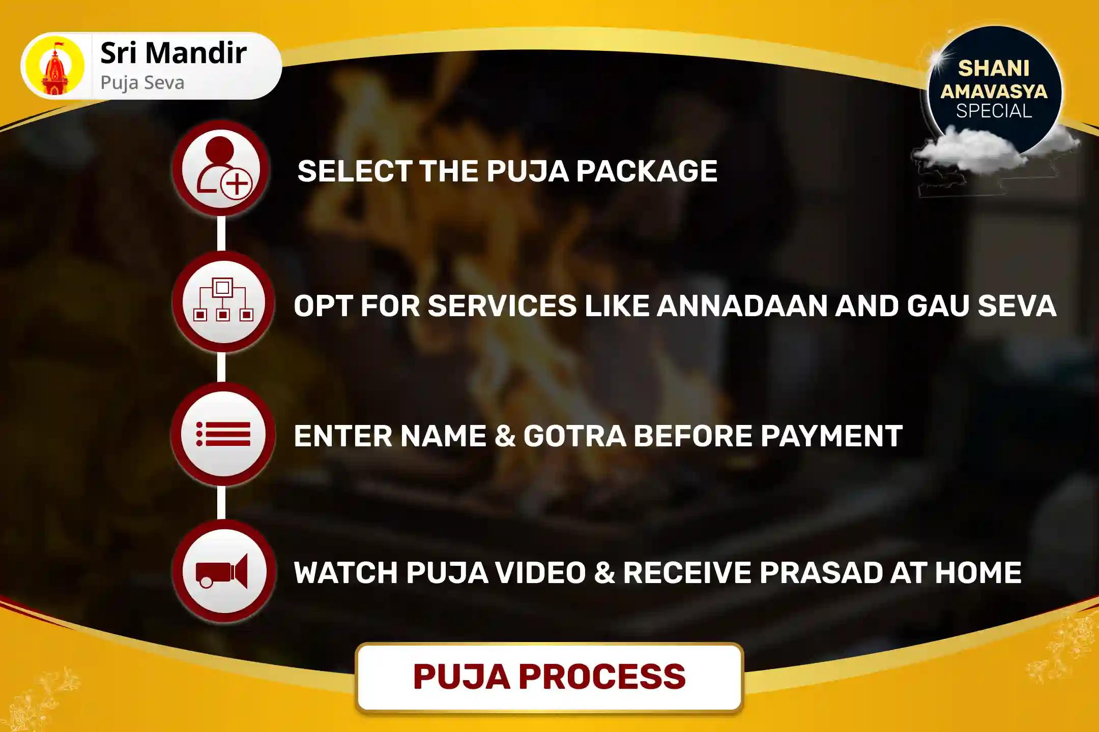 Shani Amavasya Maa Bagalmukhi-Shani Combo Special Maa Bagalamukhi Tantra Yukta Havan and Shani Til Tel Abhishek to get Blessing for Victory over Enemies and in Court Cases