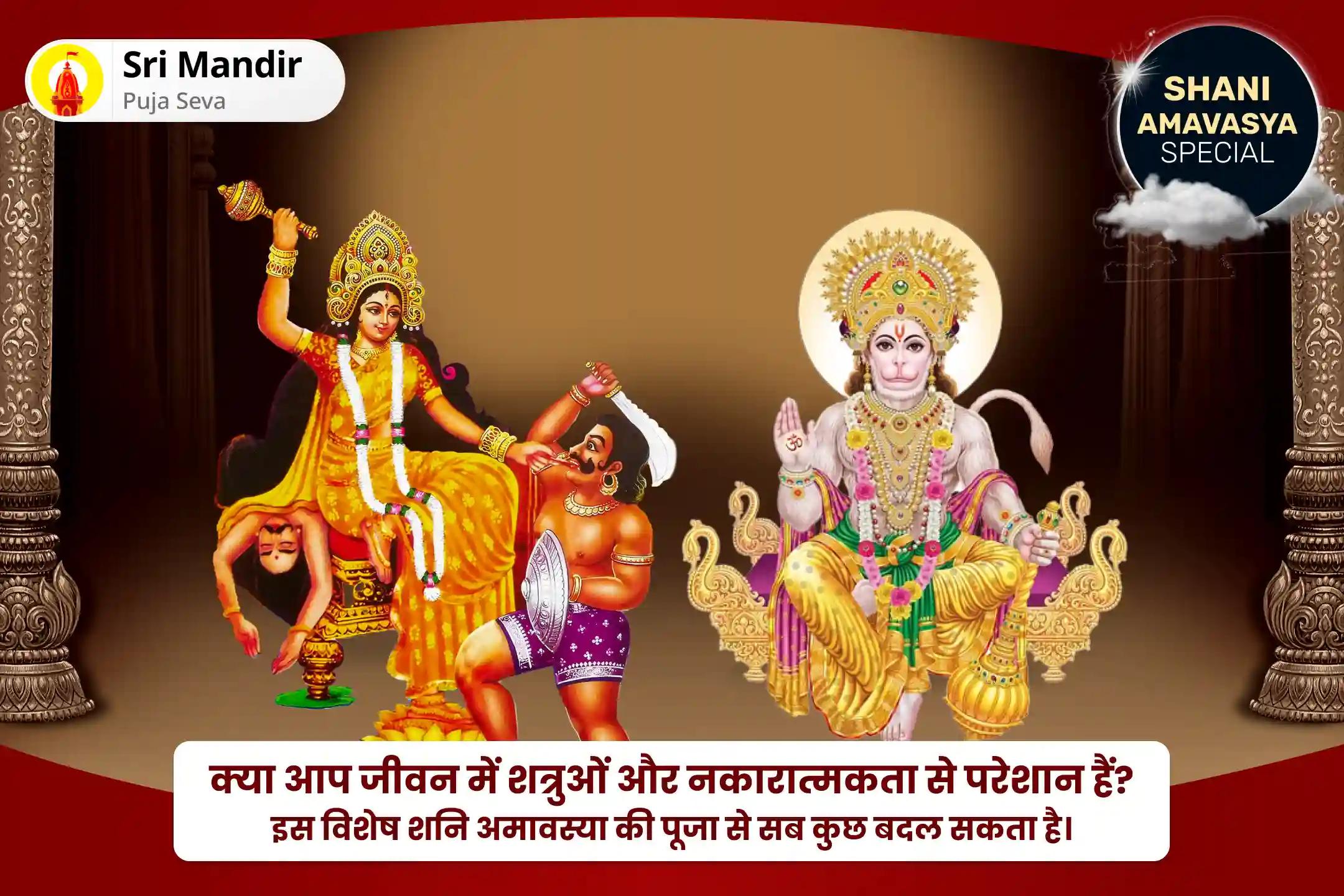 शत्रुओं से सुरक्षा और नकारात्मकता को नष्ट करने के लिए शनि अमावस्या बगलामुखी-हनुमान शत्रु पर विजय विशेष माँ बगलामुखी शत्रु बुद्धि विनाशिनी यज्ञ एवं हनुमान शत्रुंजय पूजन